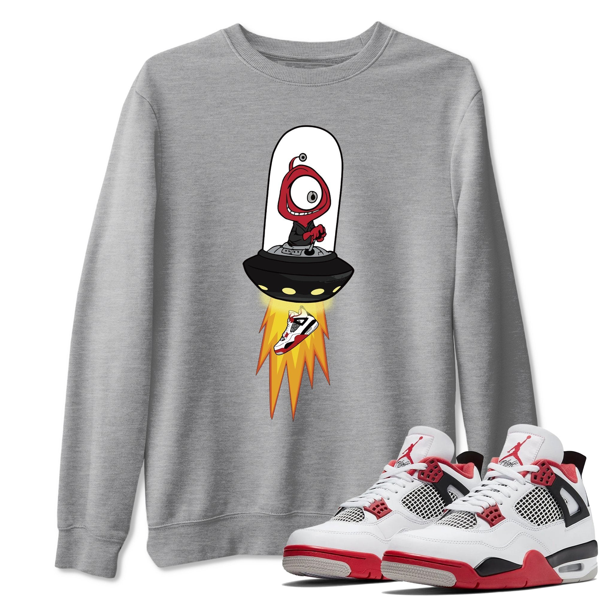 Alien Unisex Tops - Air Jordan 4 Fire Red