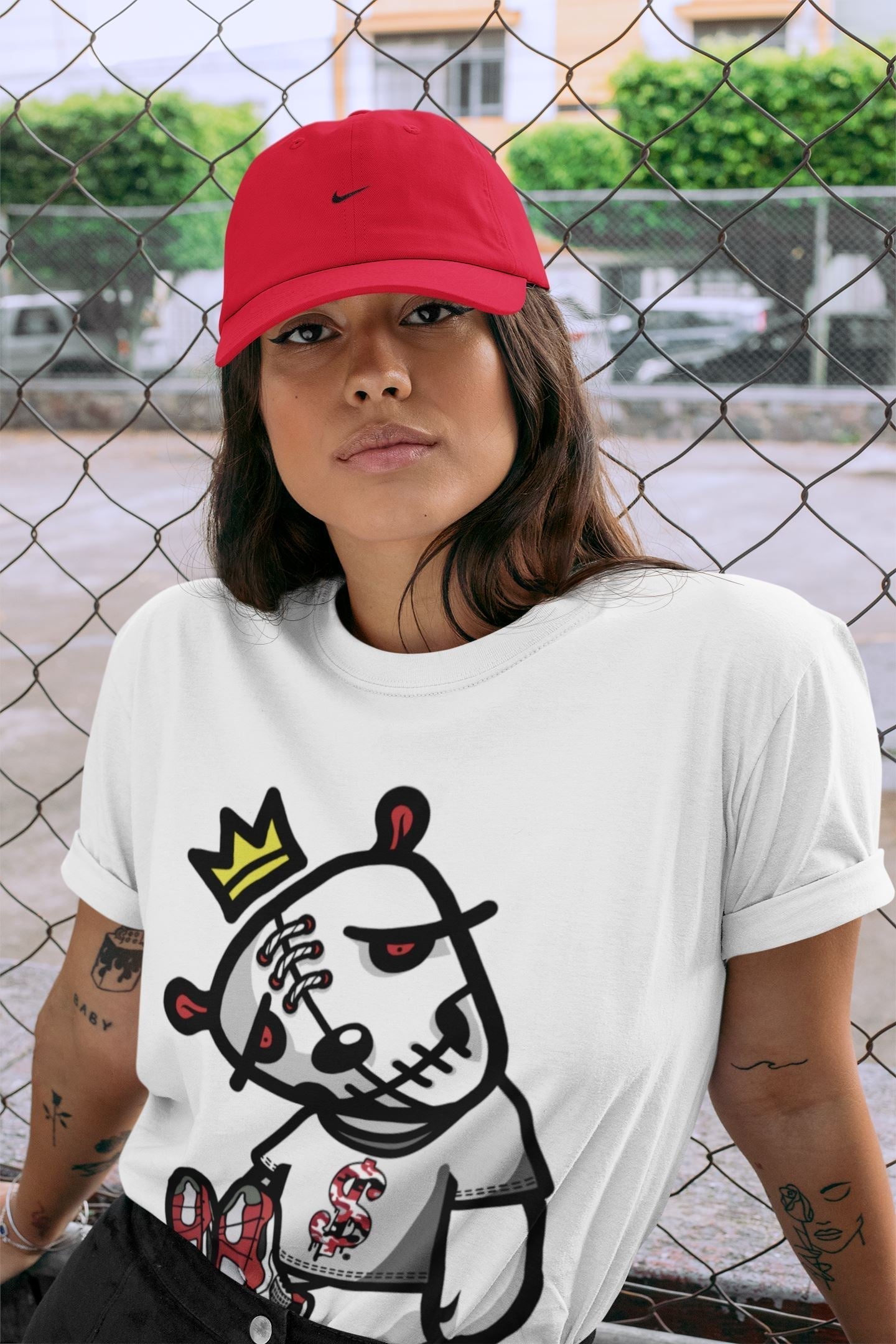 Dead Dolls Unisex Tops - Air Jordan 4 Fire Red