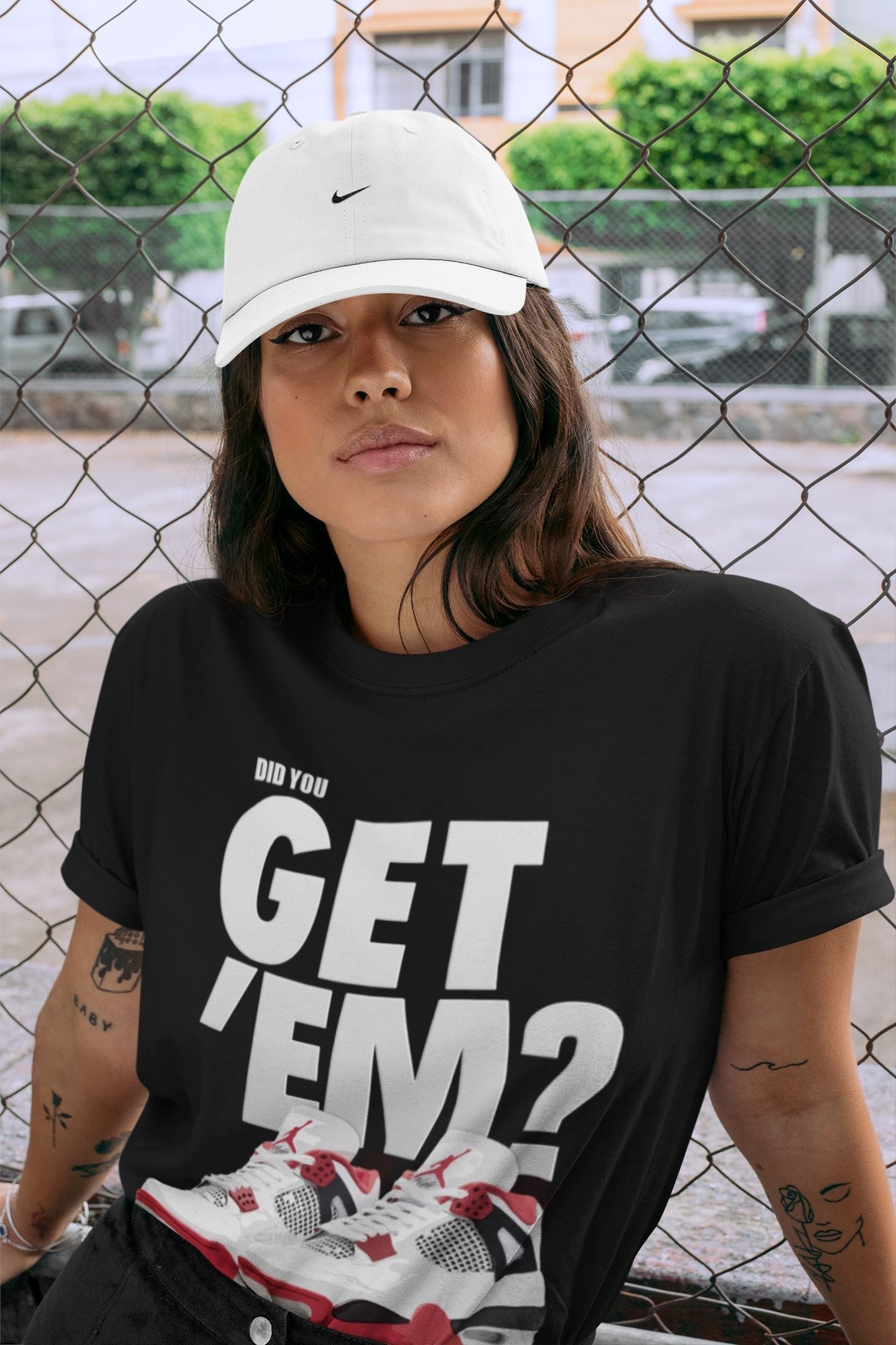Did You Get 'Em Unisex Tops - Air Jordan 4 Fire Red