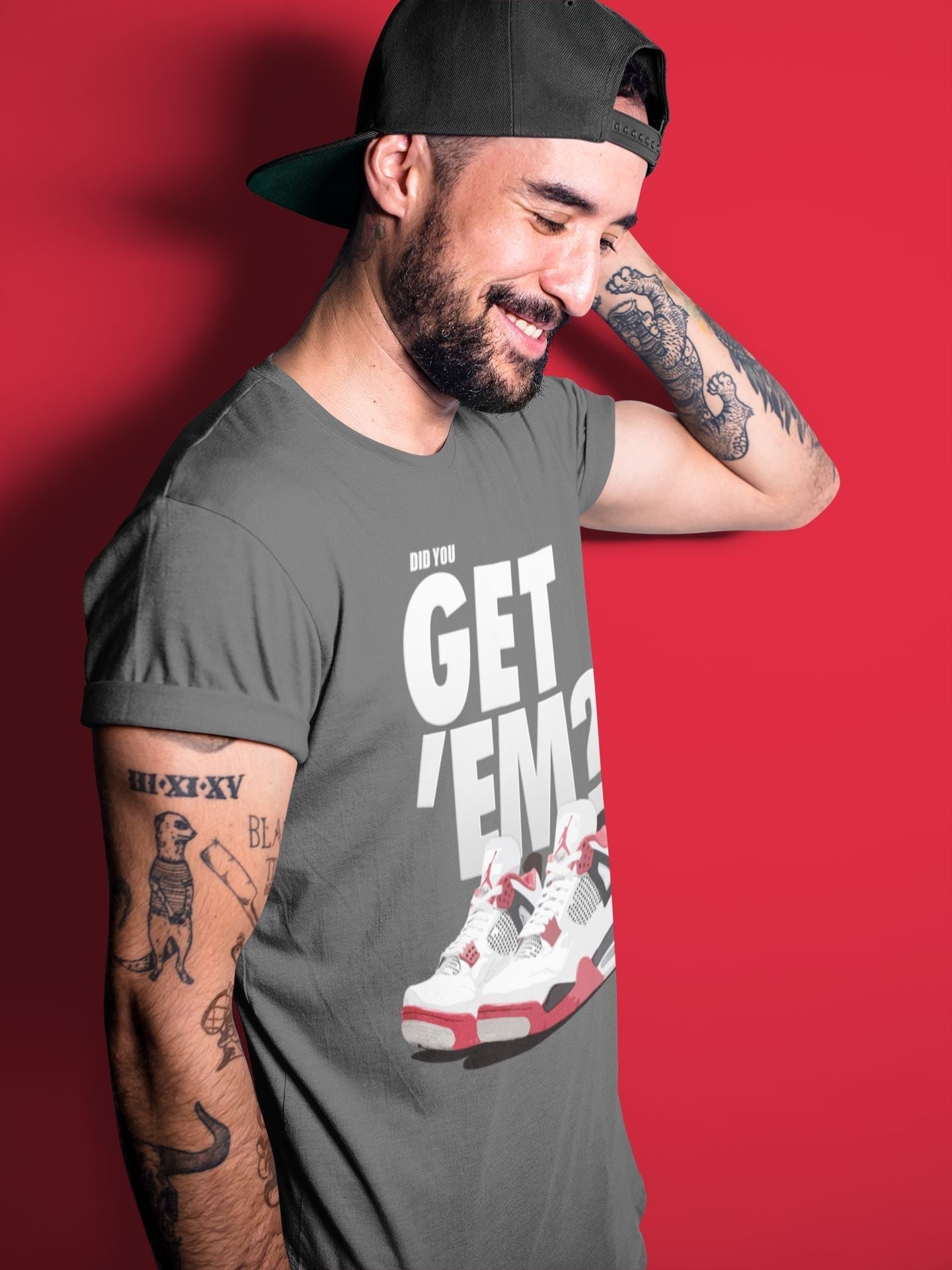 Did You Get 'Em Unisex Tops - Air Jordan 4 Fire Red