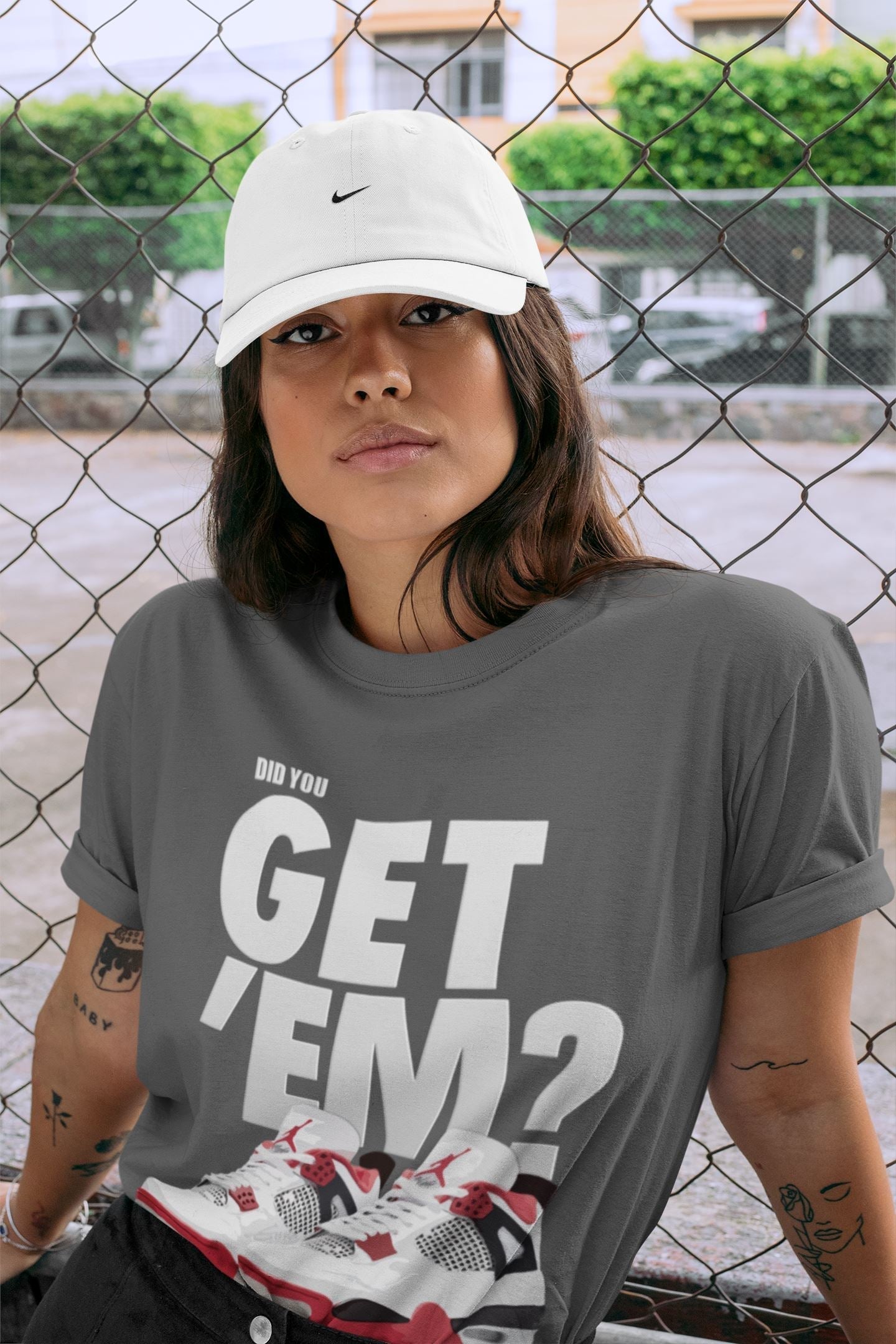 Did You Get 'Em Unisex Tops - Air Jordan 4 Fire Red