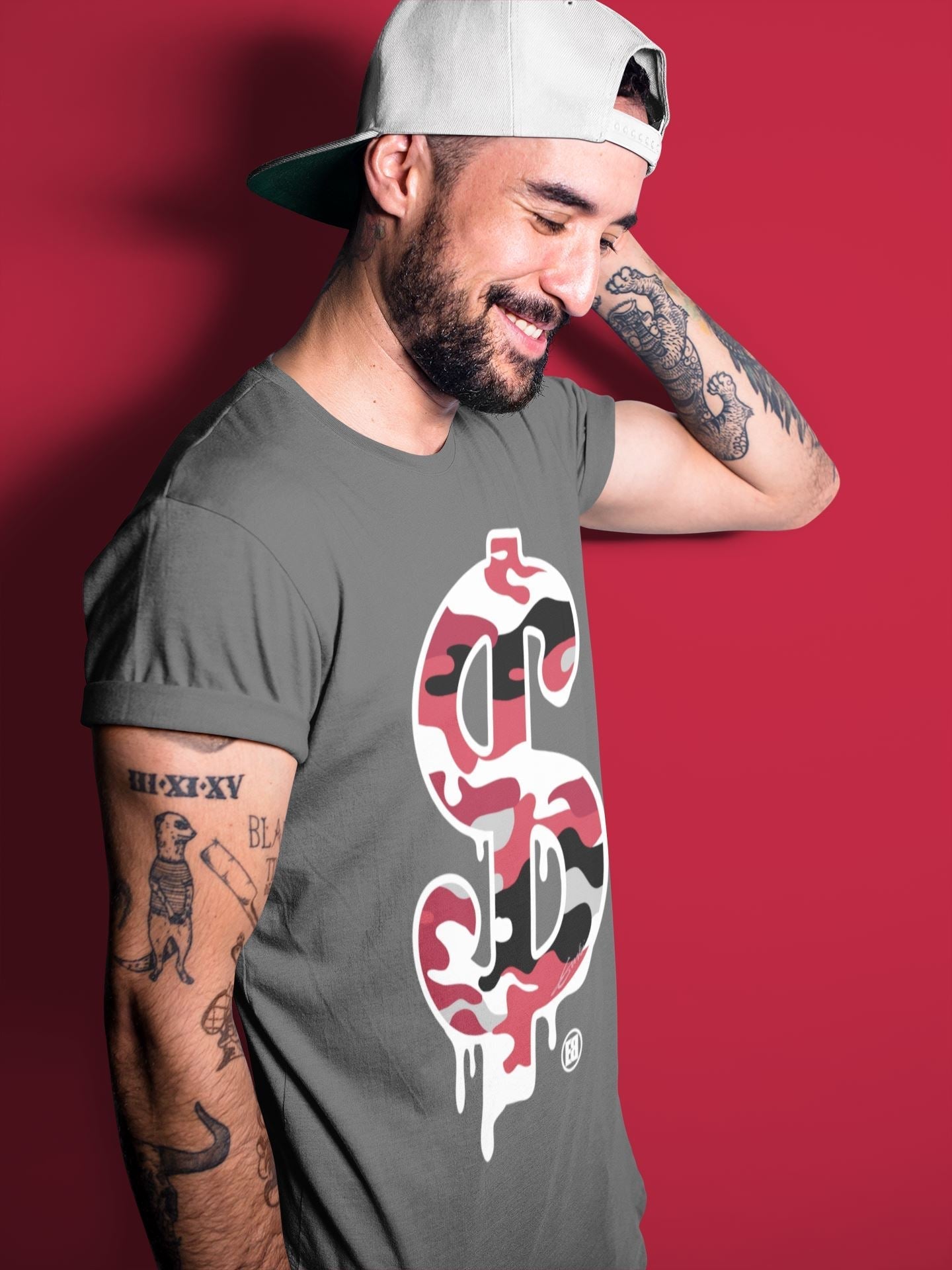 Dollar Camo Unisex Tops - Air Jordan 4 Fire Red