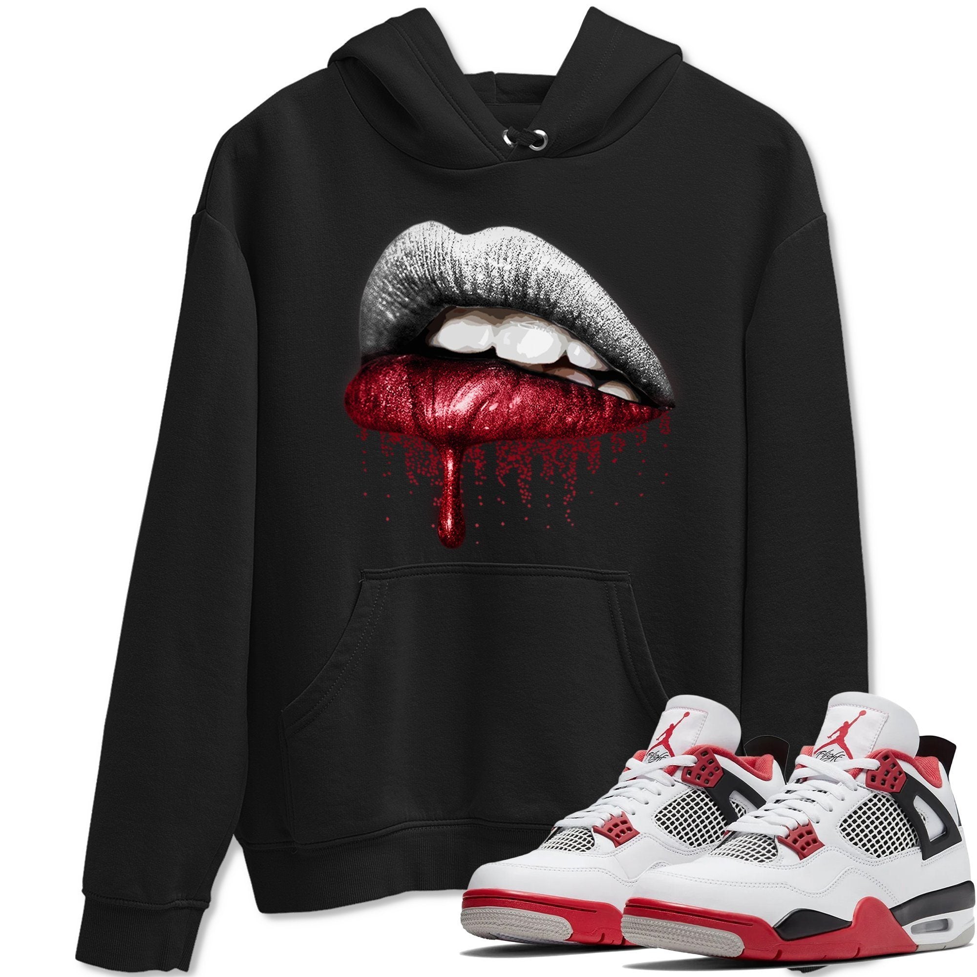 Dripping Lips Unisex Tops - Air Jordan 4 Fire Red