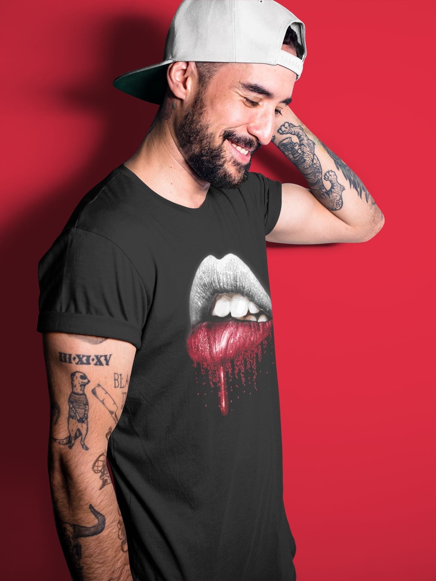 Dripping Lips Unisex Tops - Air Jordan 4 Fire Red