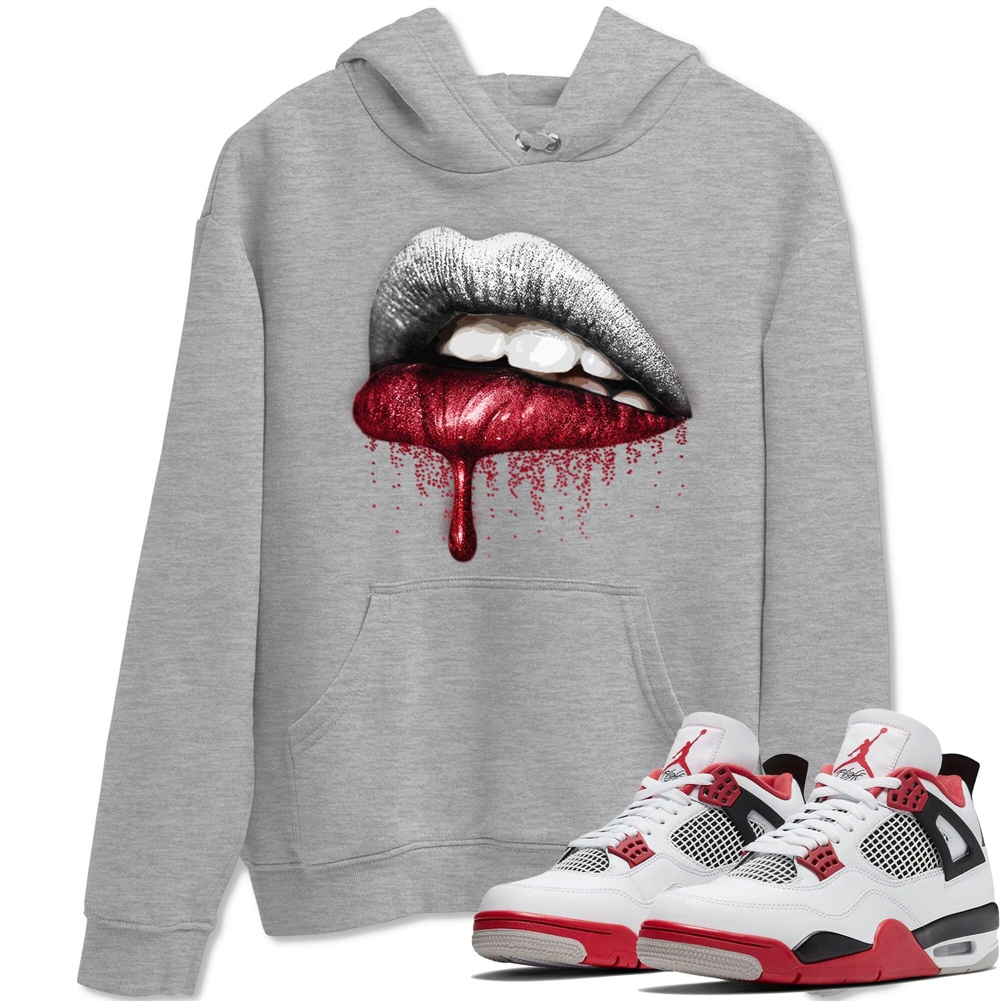 Dripping Lips Unisex Tops - Air Jordan 4 Fire Red