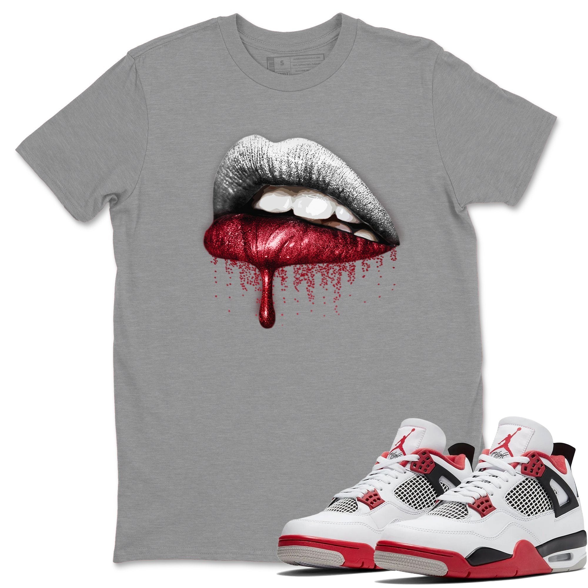 Dripping Lips Unisex Tops - Air Jordan 4 Fire Red
