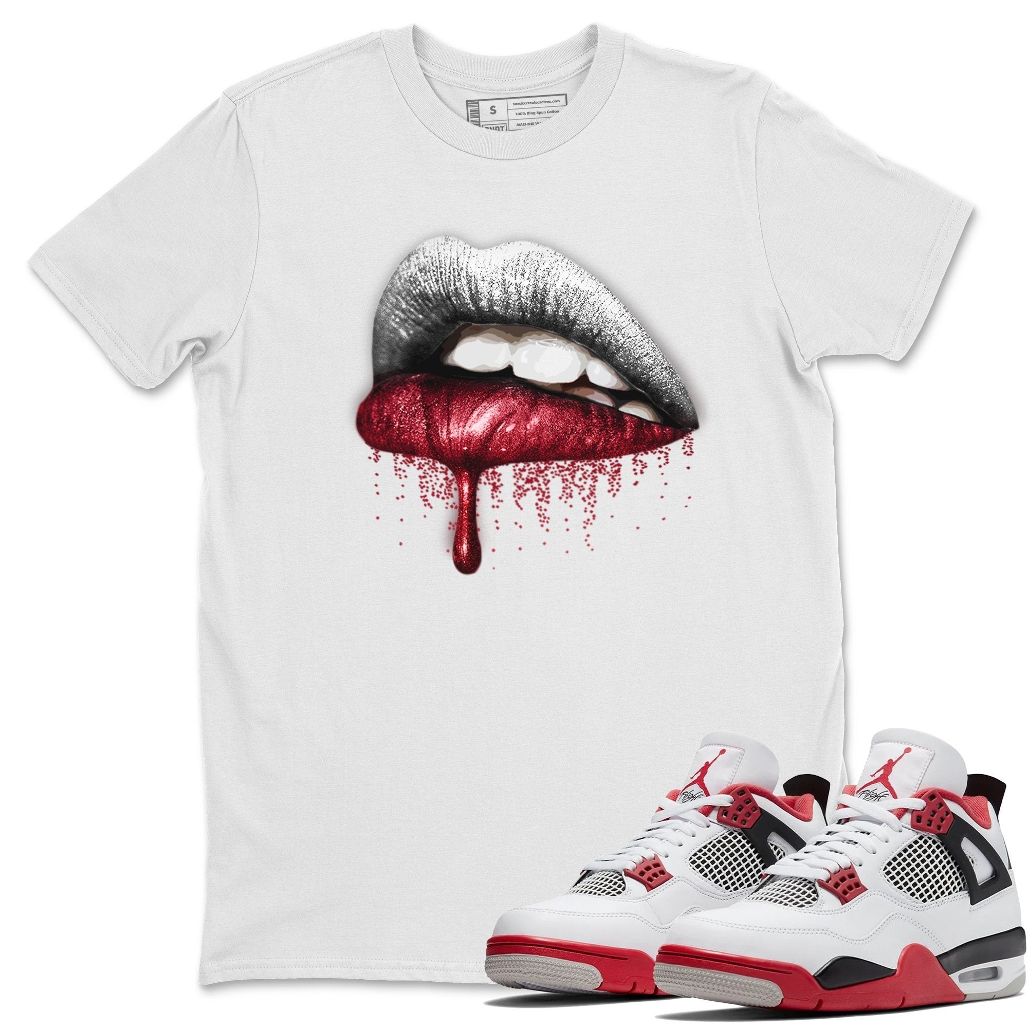 Dripping Lips Unisex Tops - Air Jordan 4 Fire Red