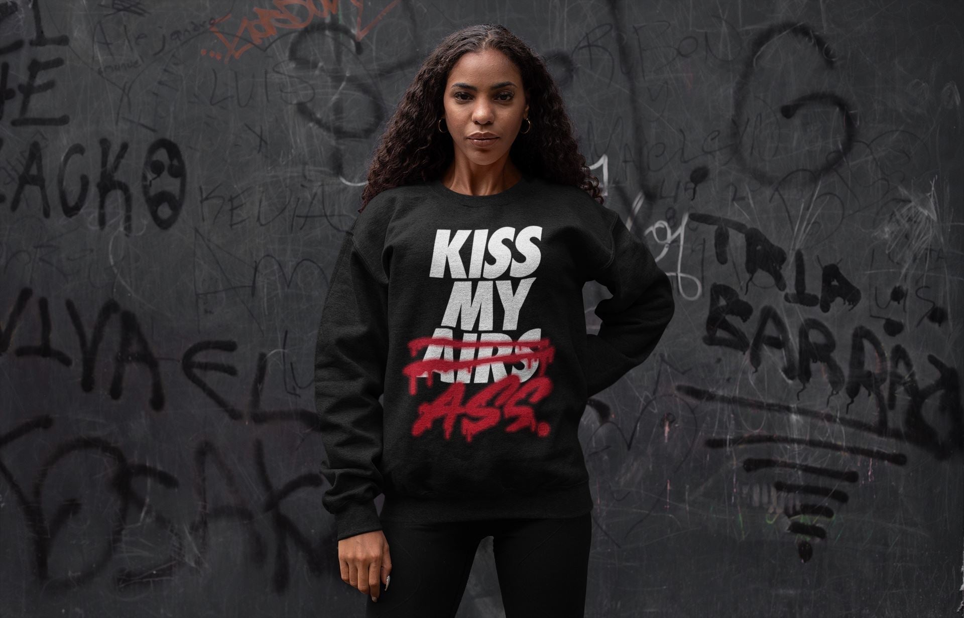 Kiss My Ass Unisex Tops - Air Jordan 4 Fire Red