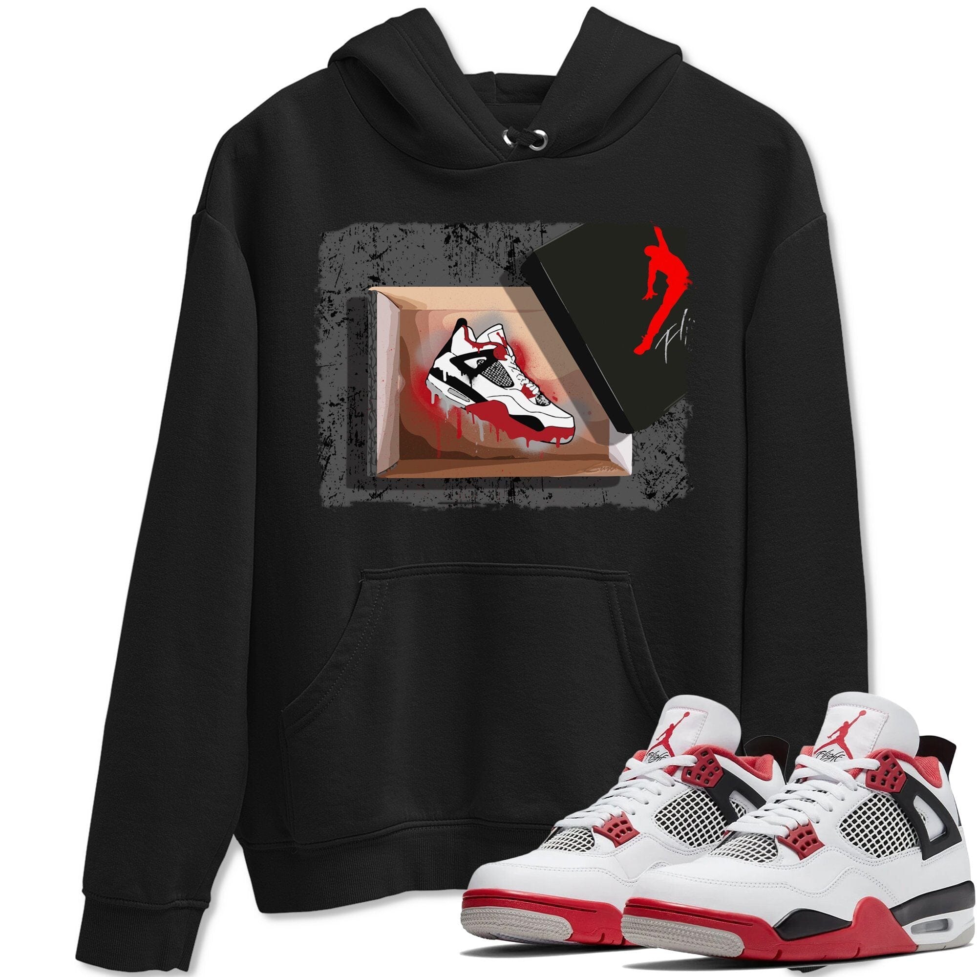 New Kicks Unisex Tops - Air Jordan 4 Fire Red