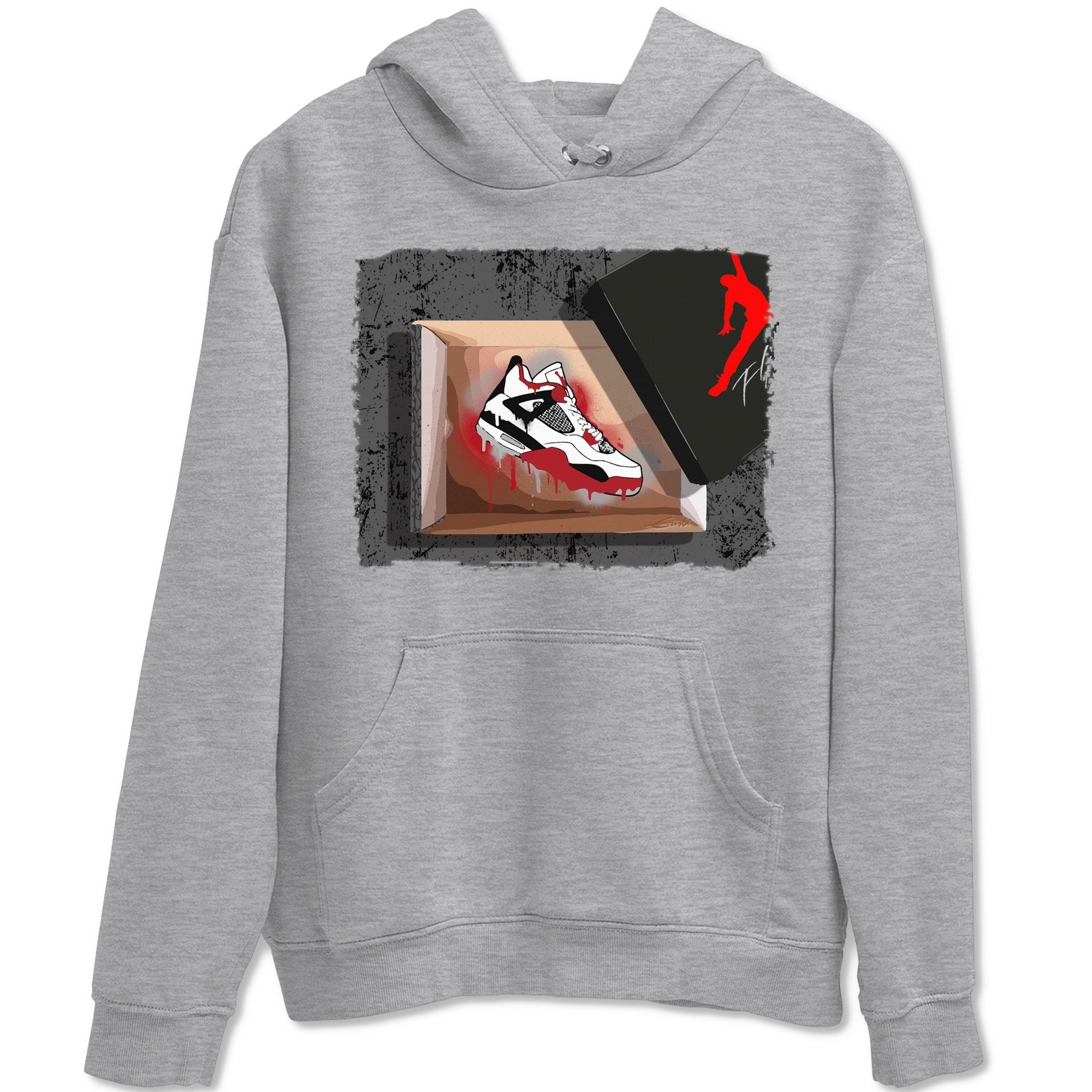 New Kicks Unisex Tops - Air Jordan 4 Fire Red