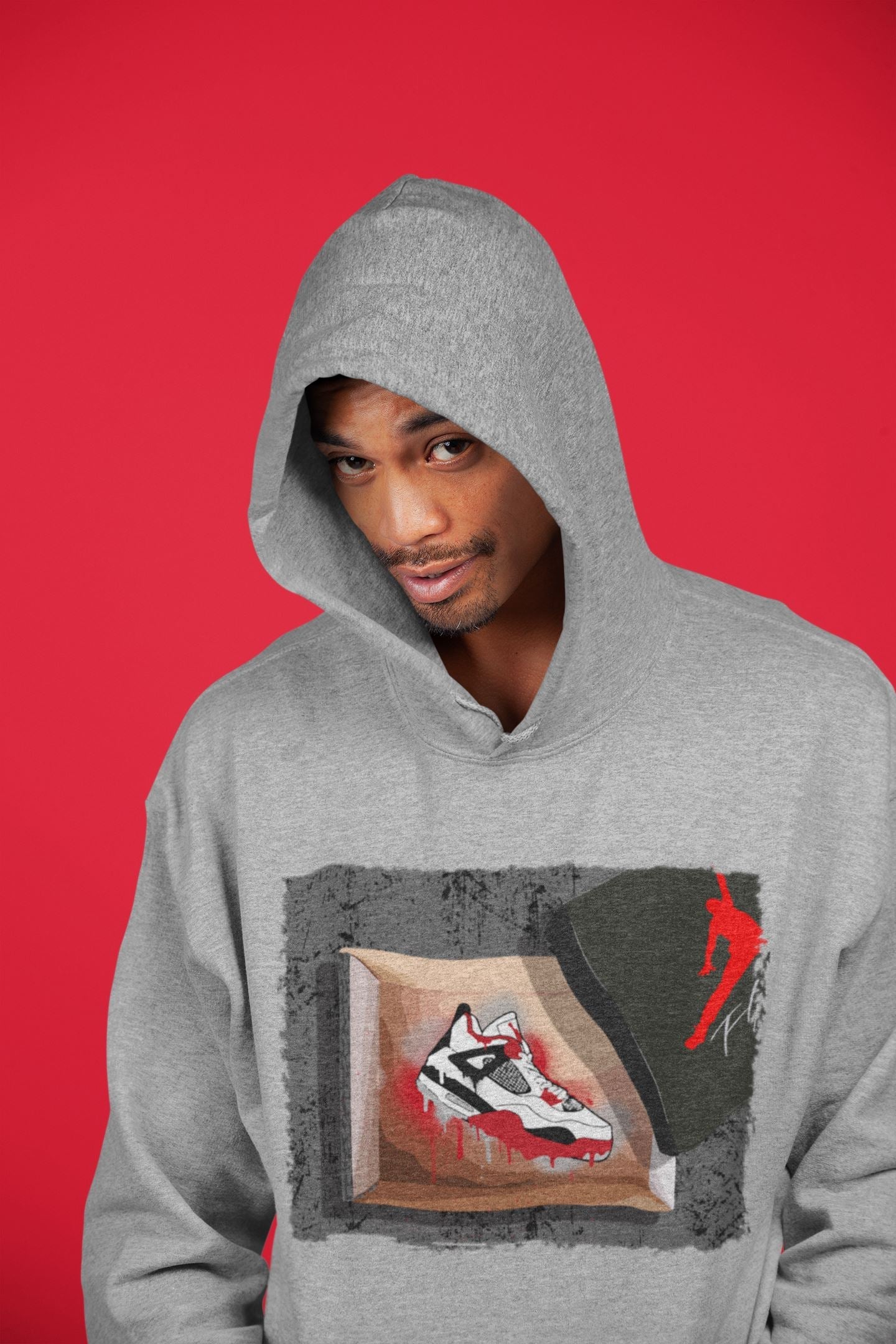 New Kicks Unisex Tops - Air Jordan 4 Fire Red