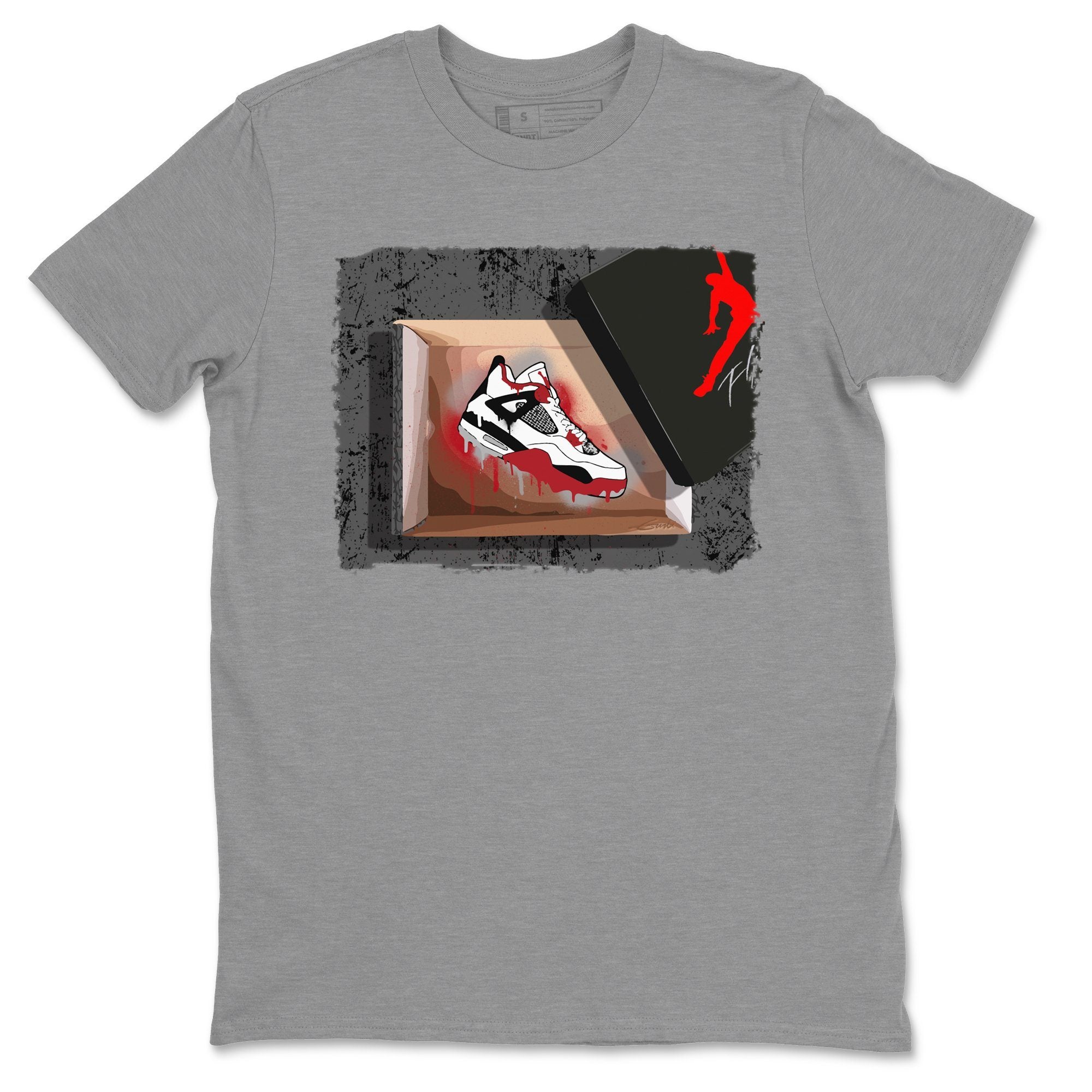 New Kicks Unisex Tops - Air Jordan 4 Fire Red