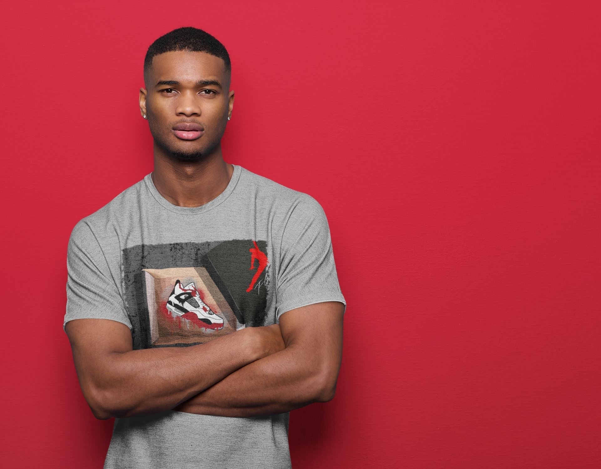 New Kicks Unisex Tops - Air Jordan 4 Fire Red