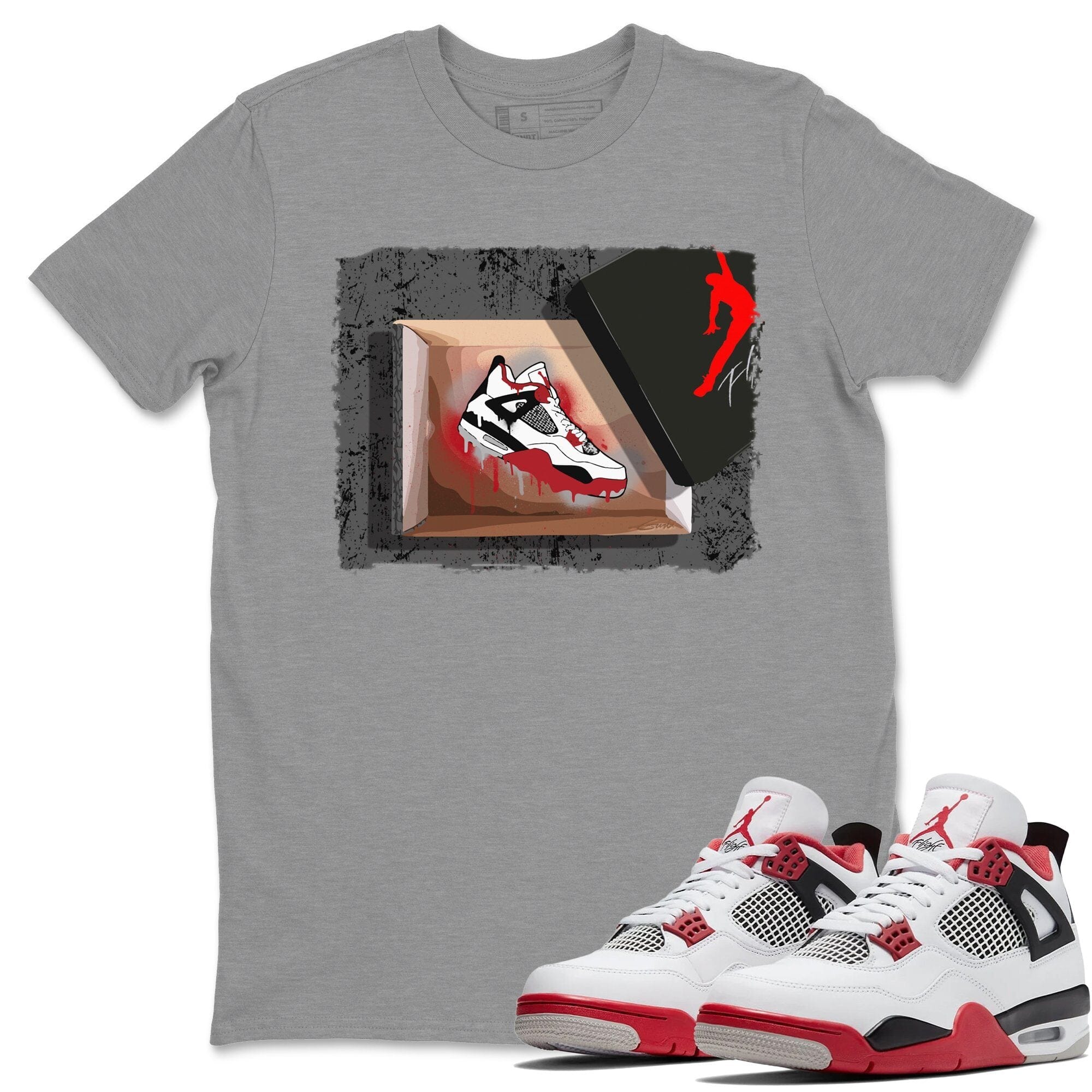 New Kicks Unisex Tops - Air Jordan 4 Fire Red