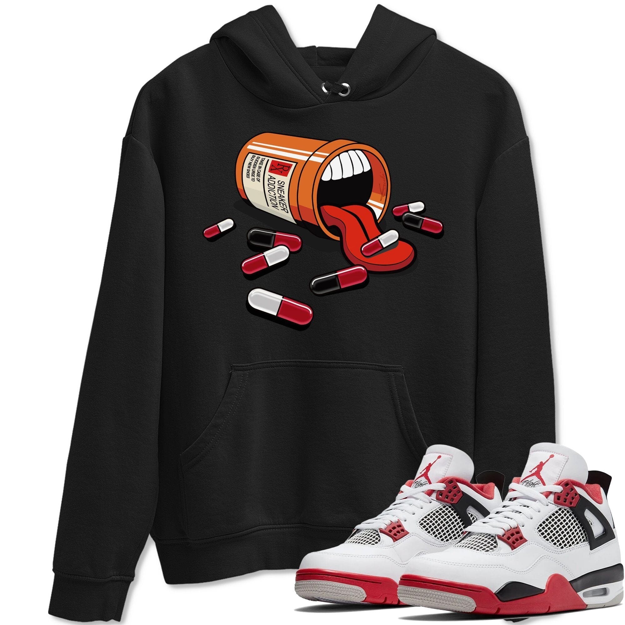 snkmatch Addiction Unisex Tops - Air Jordan 4 Fire Red