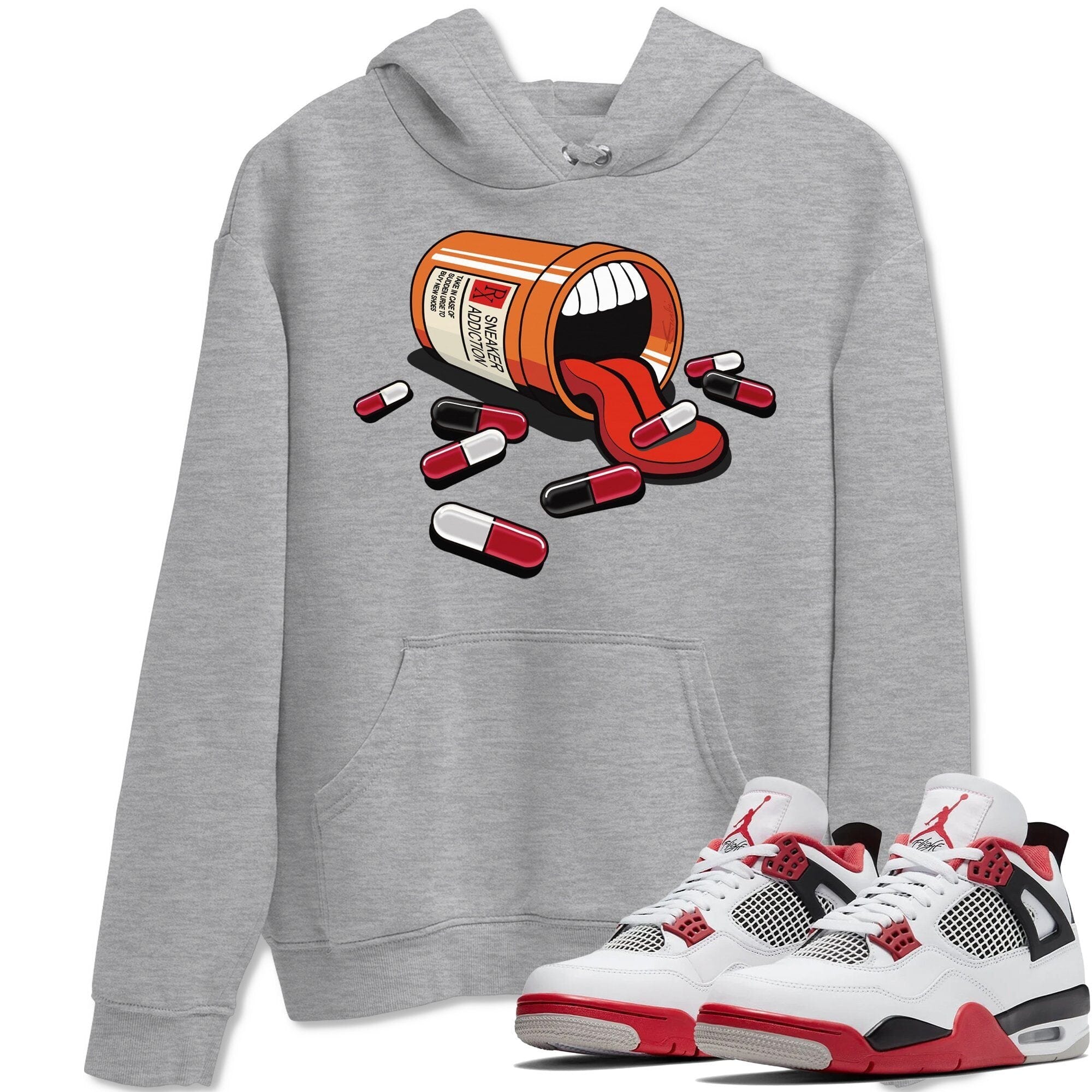snkmatch Addiction Unisex Tops - Air Jordan 4 Fire Red