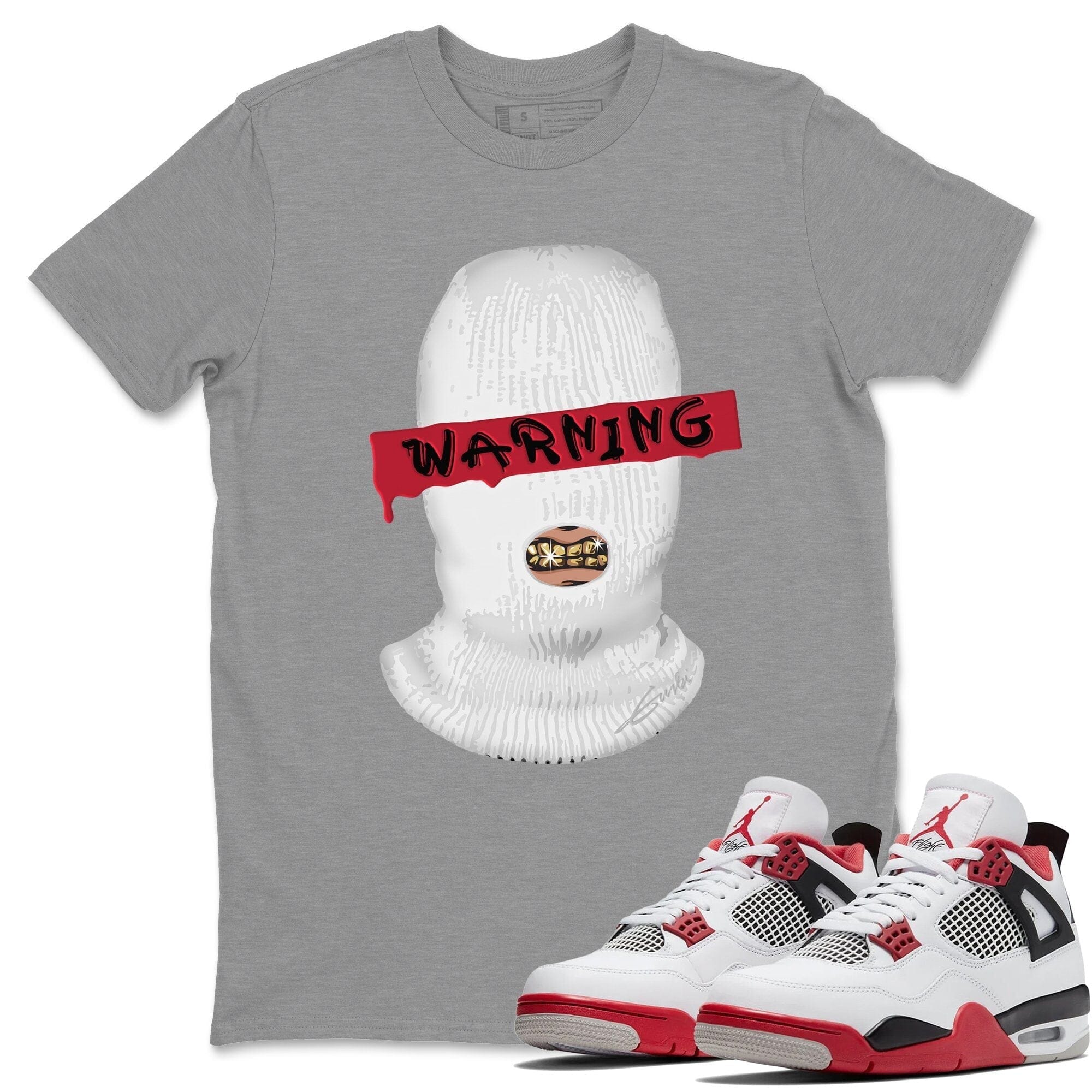 Warning Unisex Tops - Air Jordan 4 Fire Red