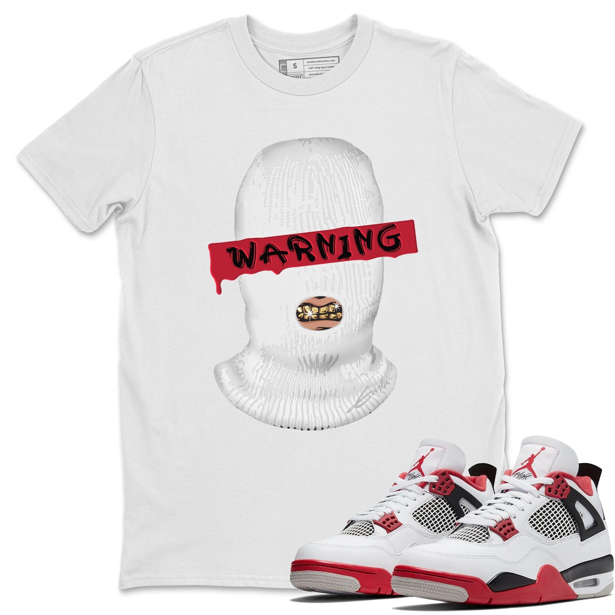Warning Unisex Tops - Air Jordan 4 Fire Red