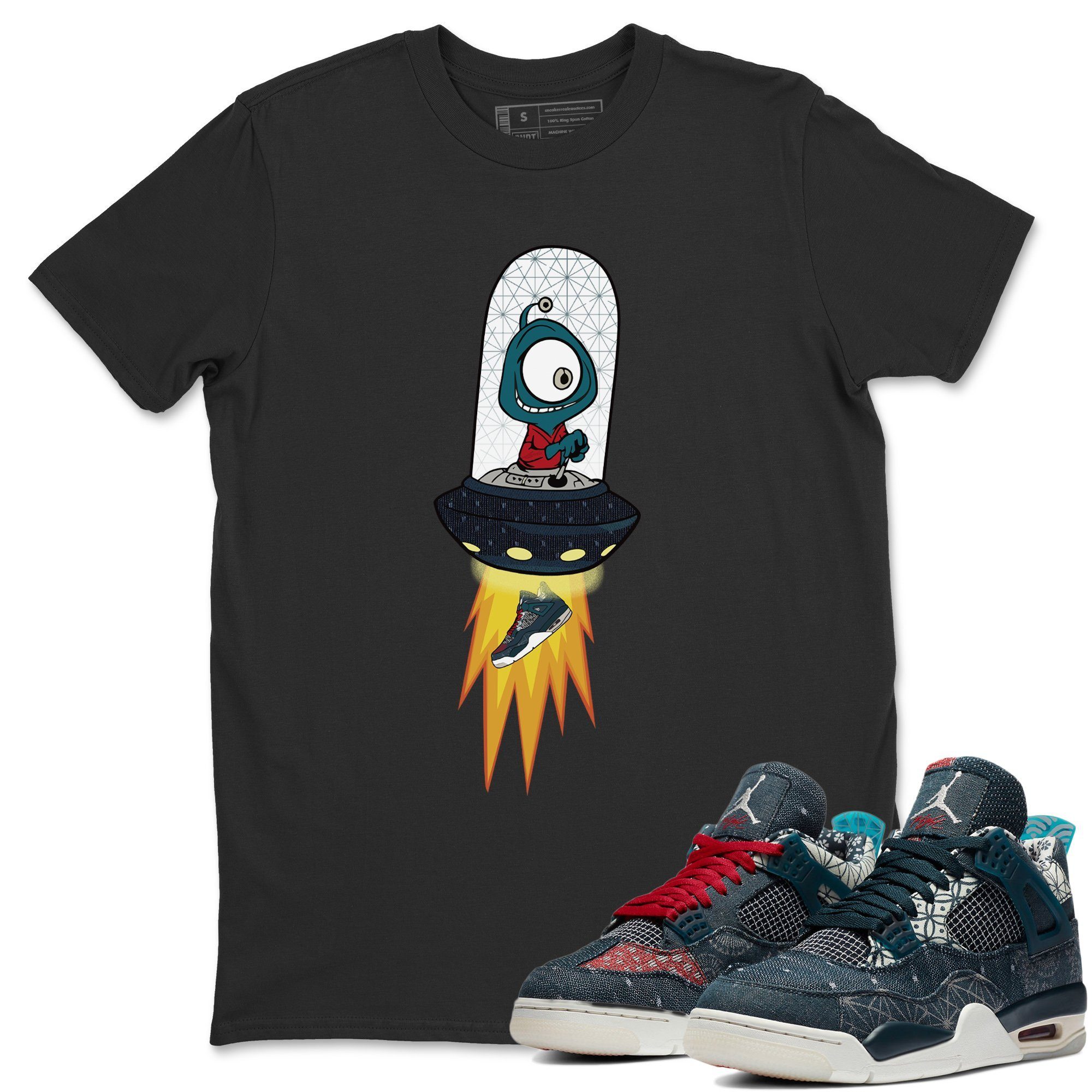 Alien Unisex Tops - Air Jordan 4 Deep Ocean