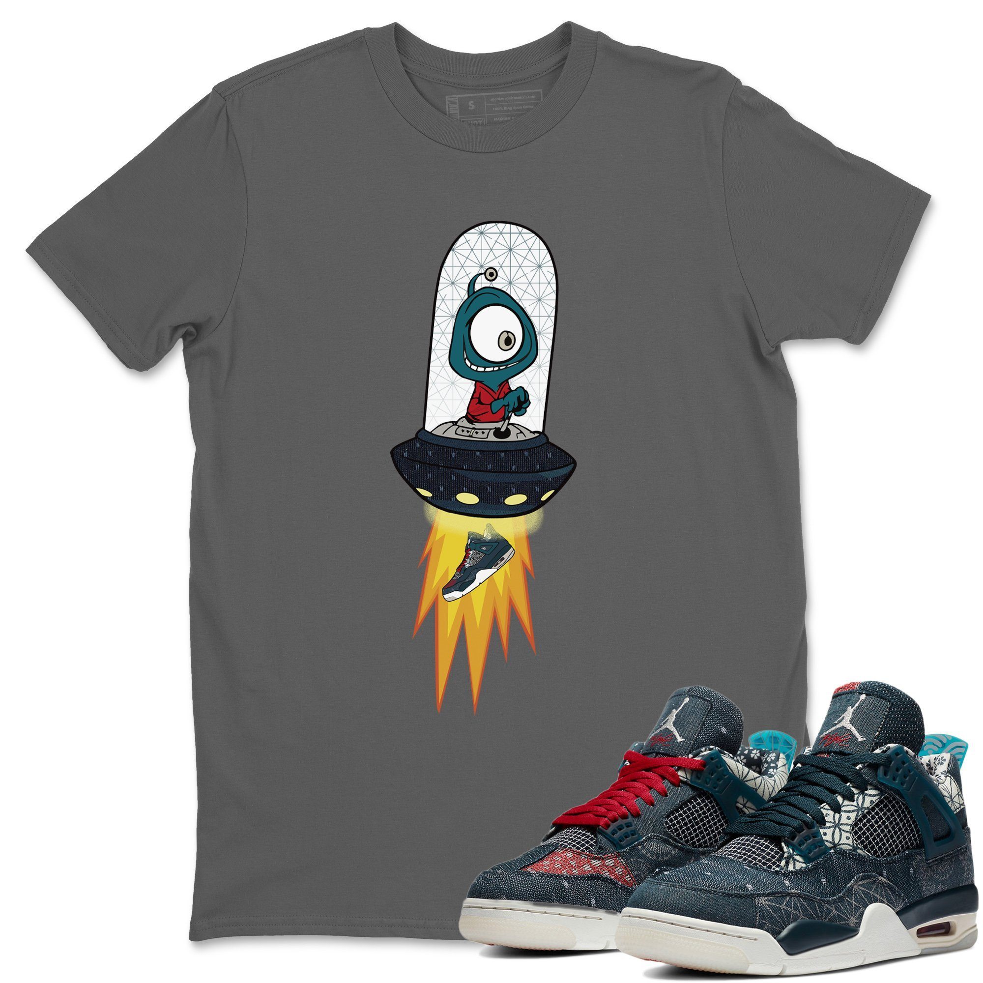 Alien Unisex Tops - Air Jordan 4 Deep Ocean