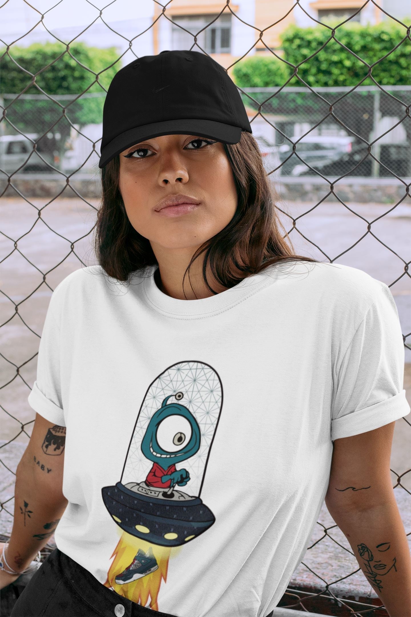 Alien Unisex Tops - Air Jordan 4 Deep Ocean