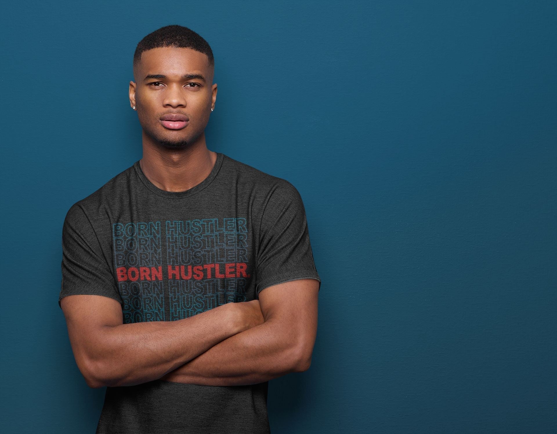 Born Hustler Unisex Tops - Air Jordan 4 Deep Ocean