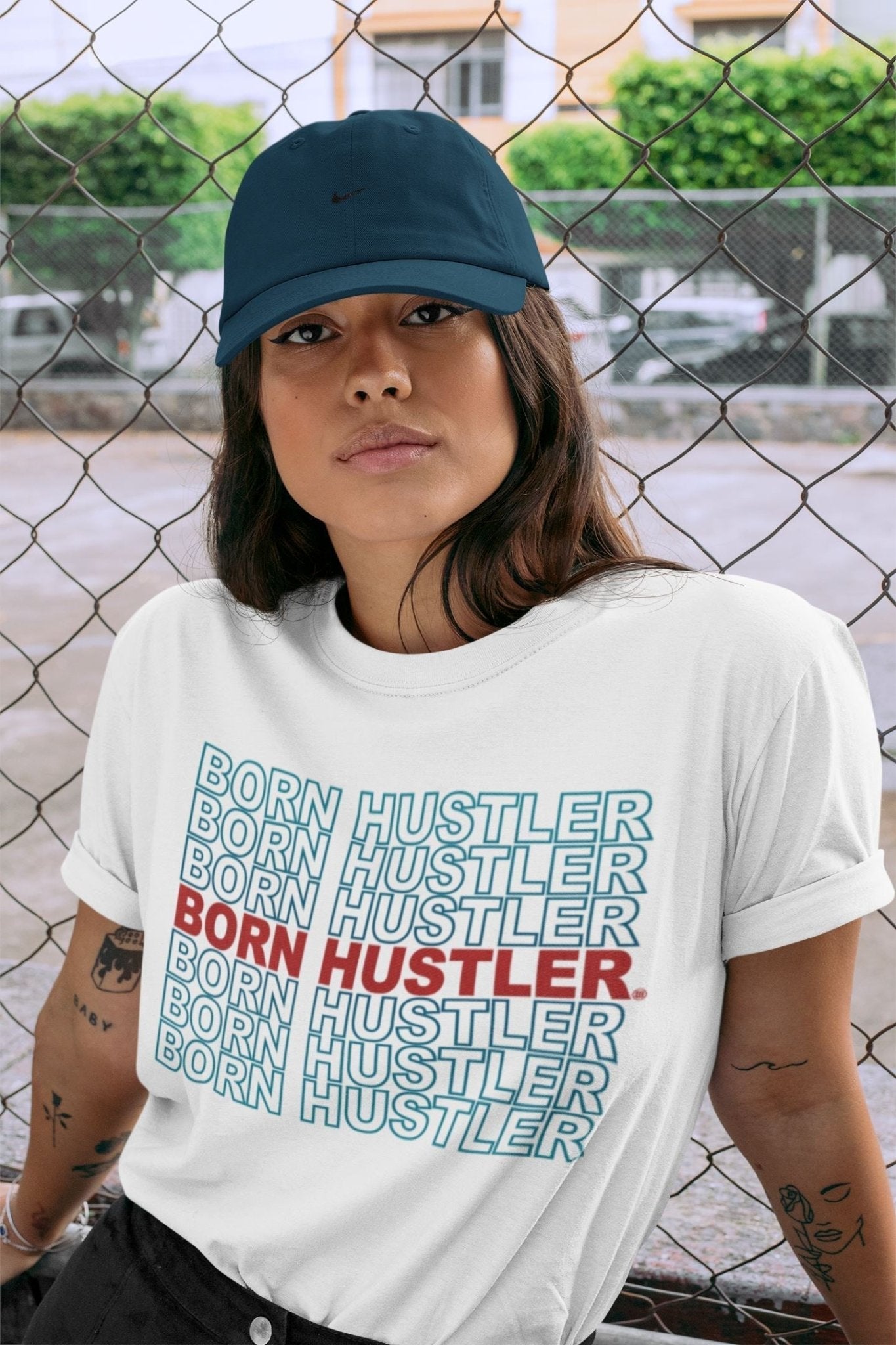 Born Hustler Unisex Tops - Air Jordan 4 Deep Ocean