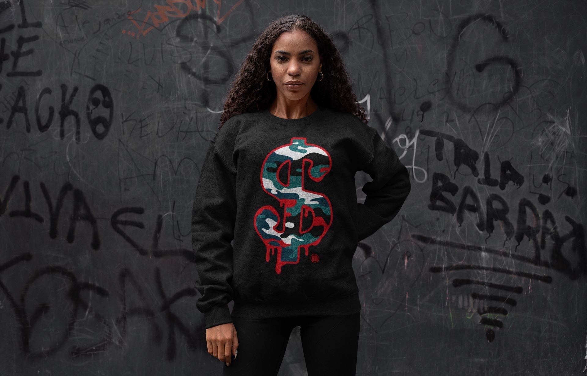 Dollar Camo Unisex Tops - Air Jordan 4 Deep Ocean