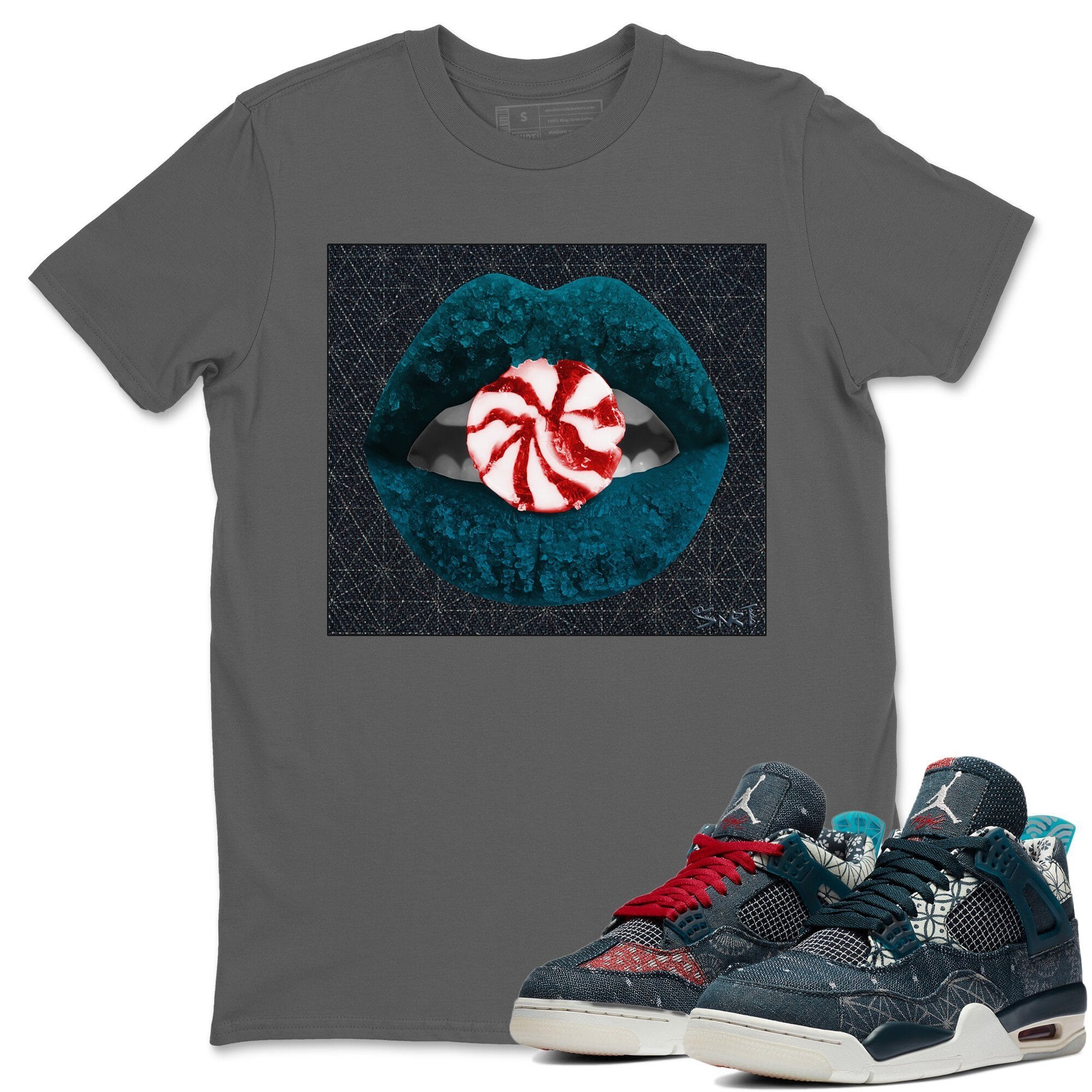 Lips Candy Unisex Tops - Air Jordan 4 Deep Ocean
