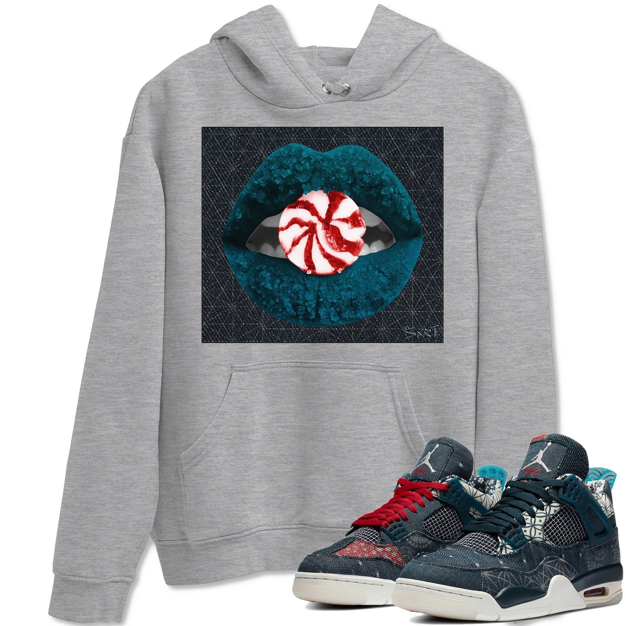 Lips Candy Unisex Tops - Air Jordan 4 Deep Ocean