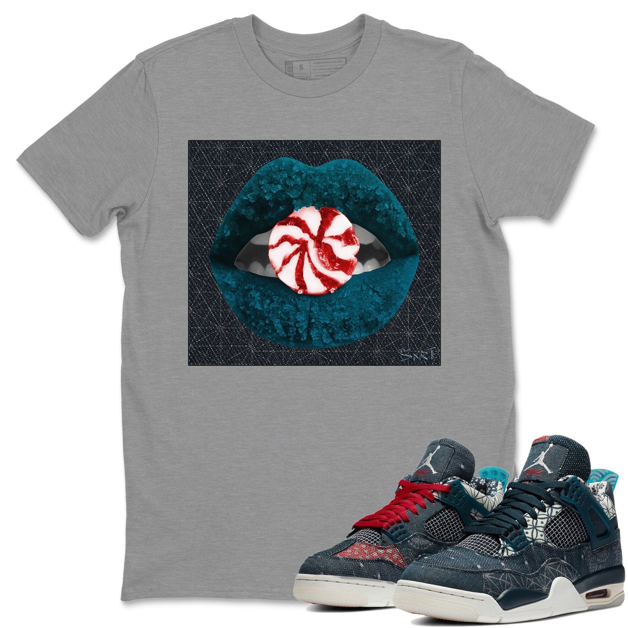 Lips Candy Unisex Tops - Air Jordan 4 Deep Ocean