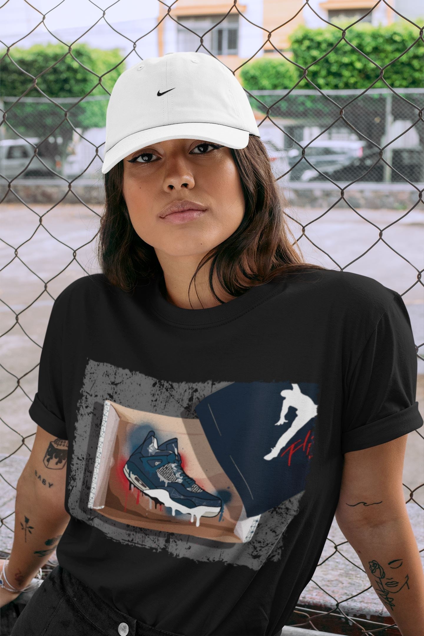 New Kicks Unisex Tops - Air Jordan 4 Deep Ocean