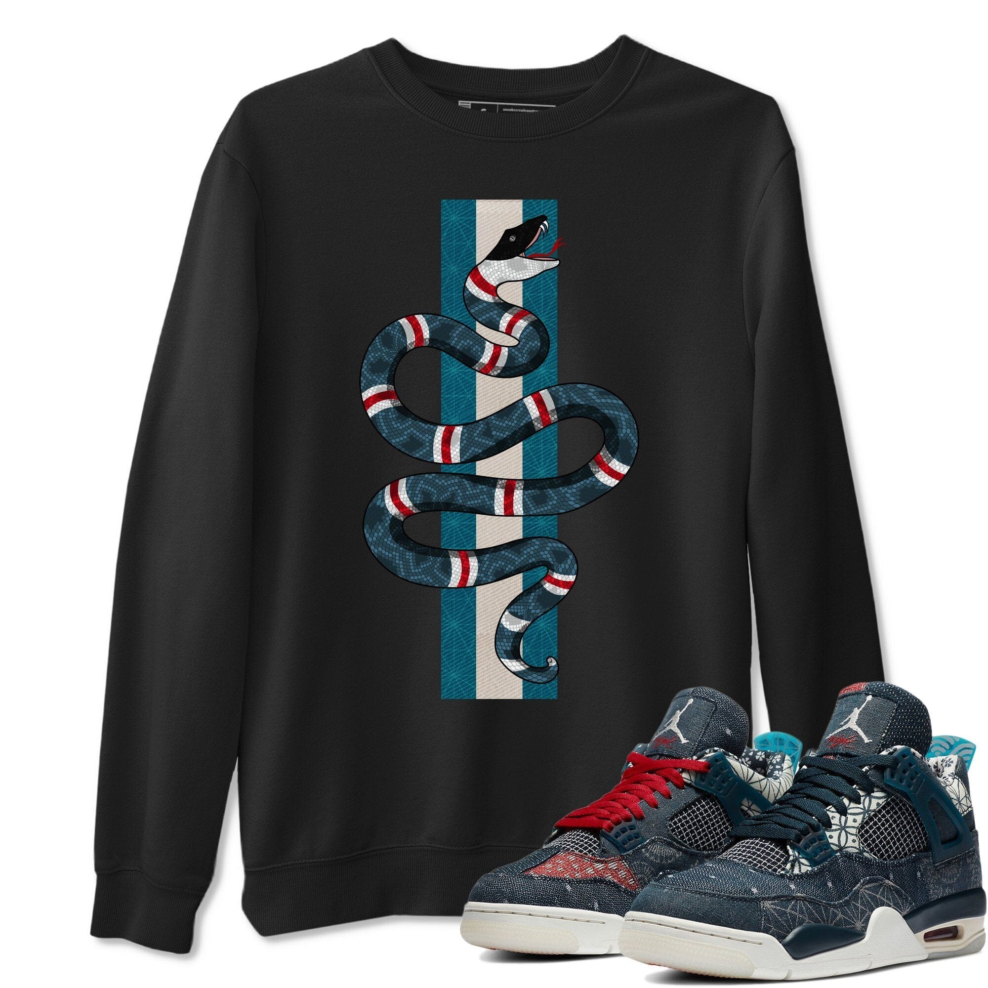 Snake Unisex Tops - Air Jordan 4 Deep Ocean