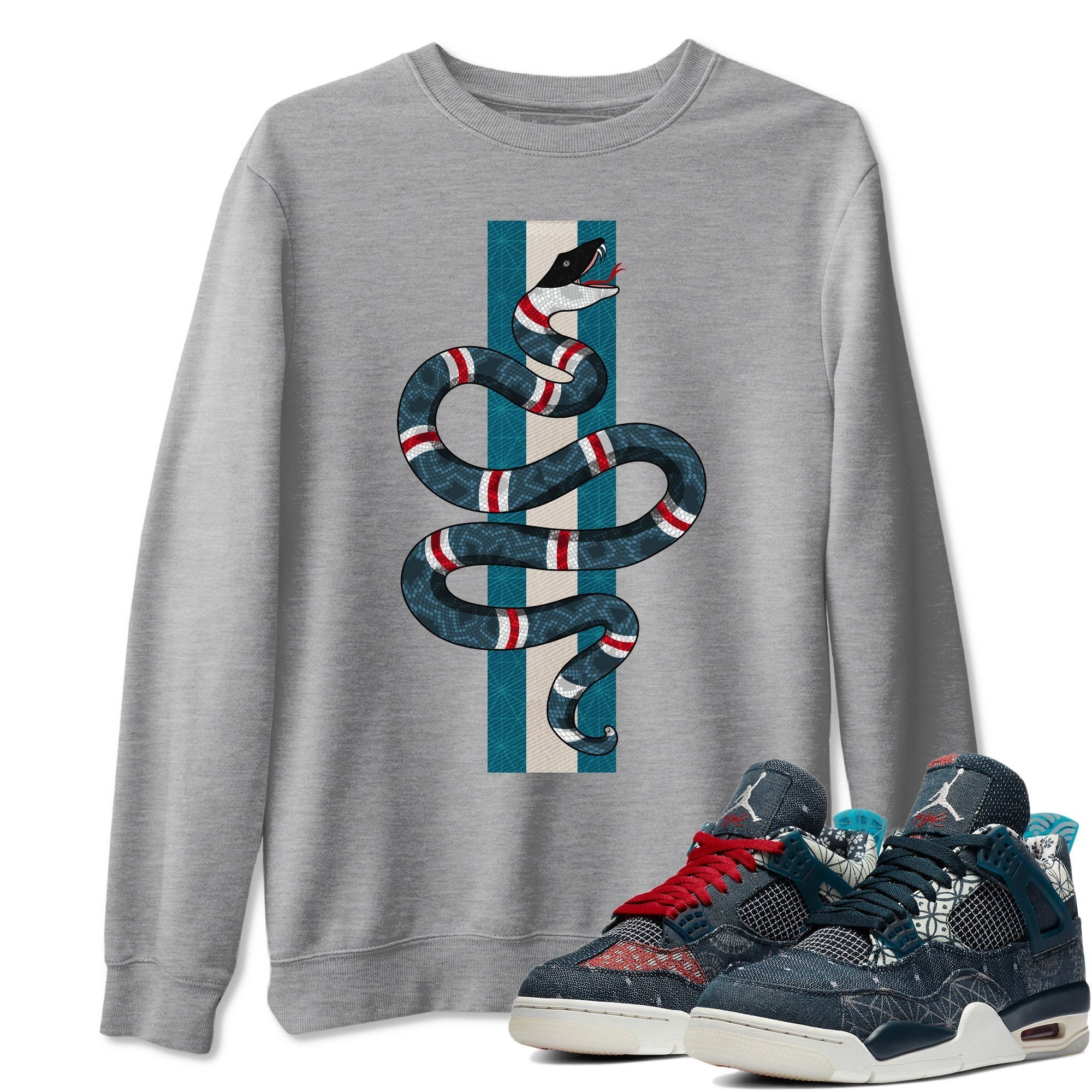 Snake Unisex Tops - Air Jordan 4 Deep Ocean