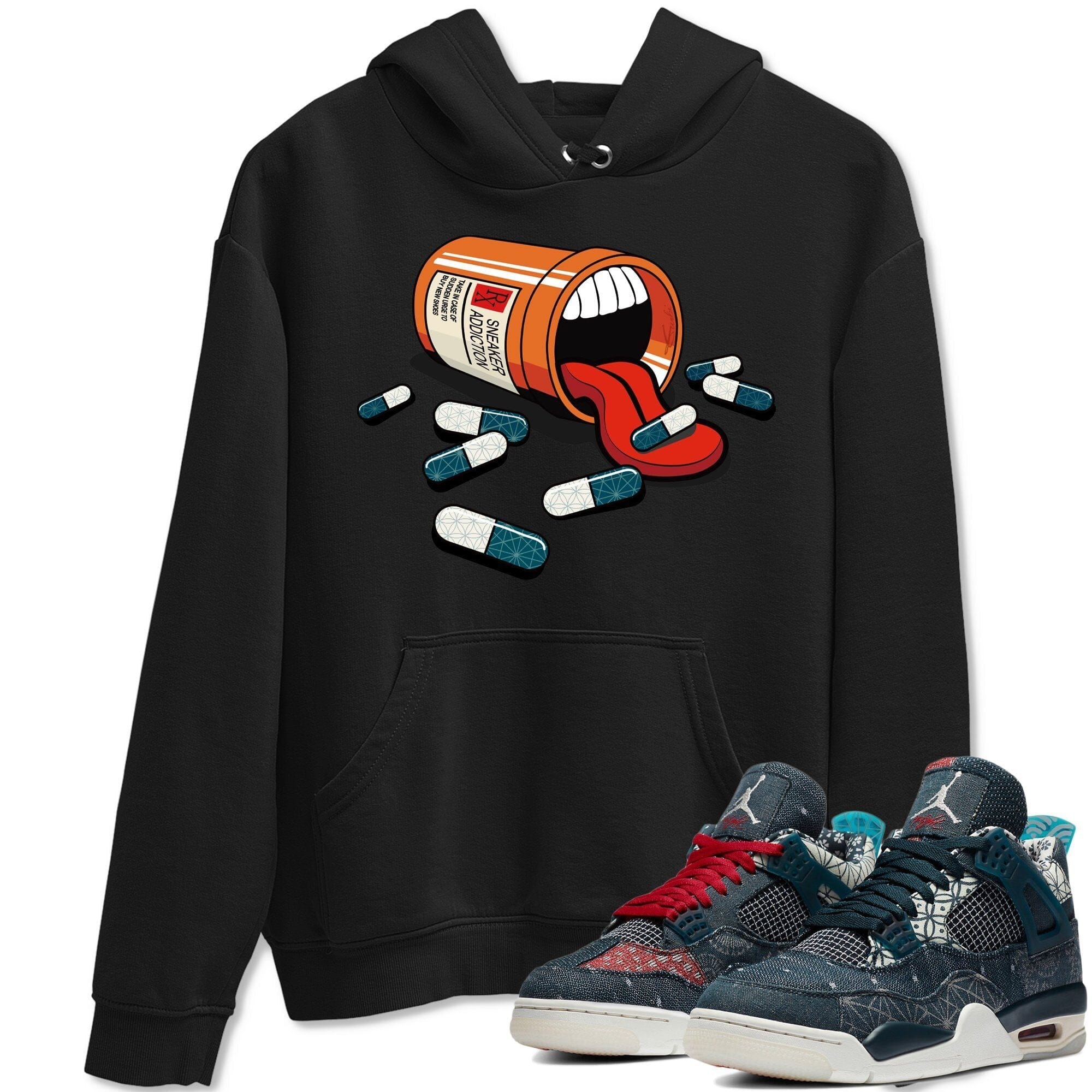snkmatch Addiction Unisex Tops - Air Jordan 4 Deep Ocean
