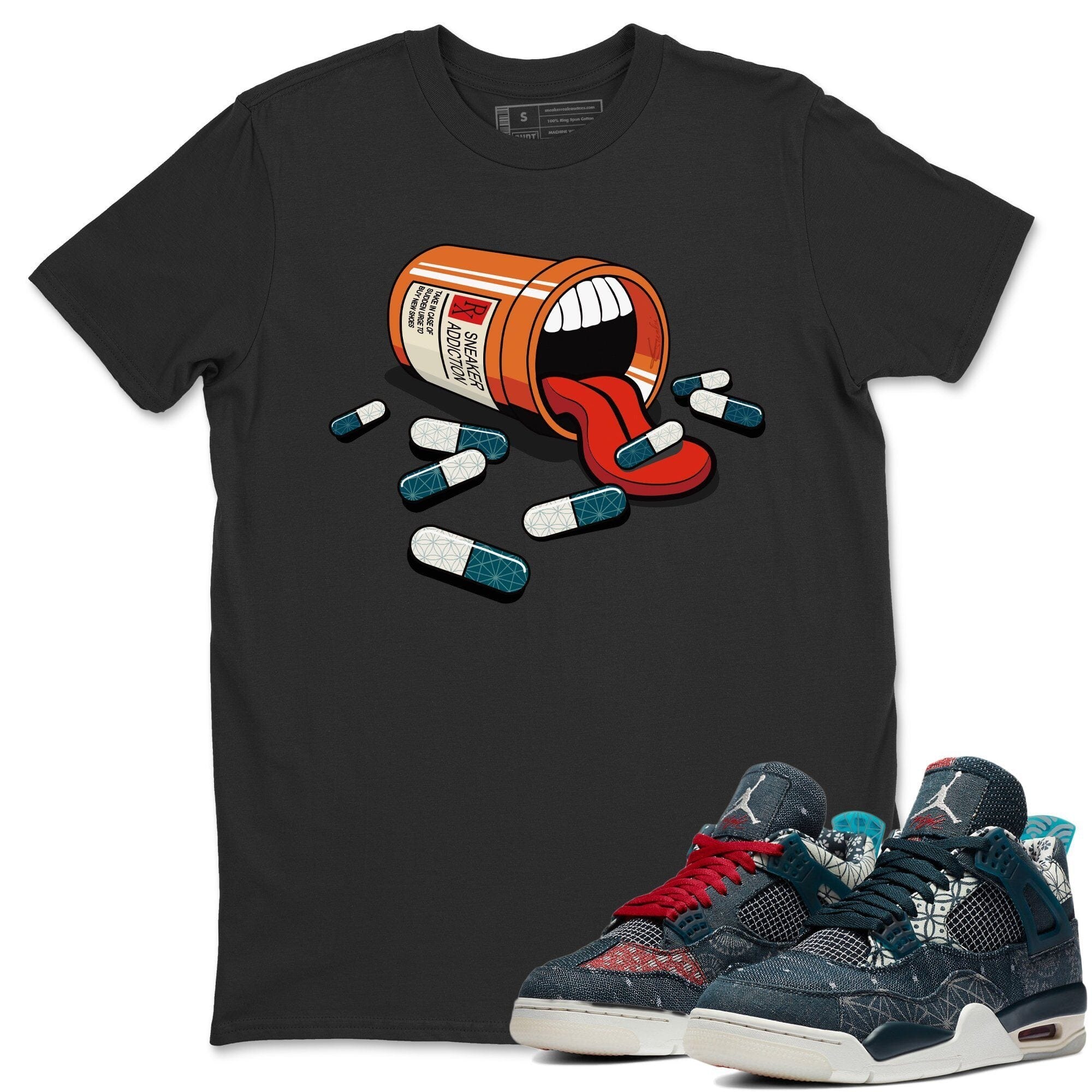 snkmatch Addiction Unisex Tops - Air Jordan 4 Deep Ocean