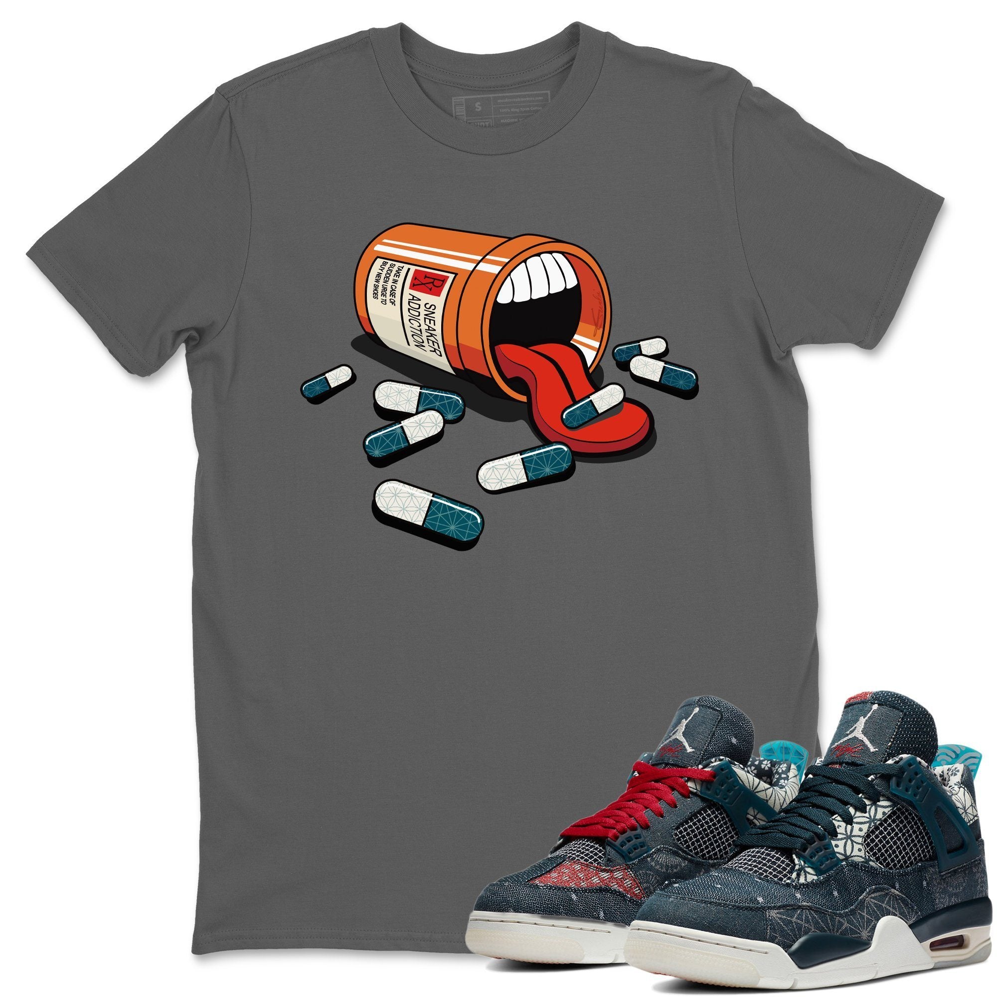 snkmatch Addiction Unisex Tops - Air Jordan 4 Deep Ocean