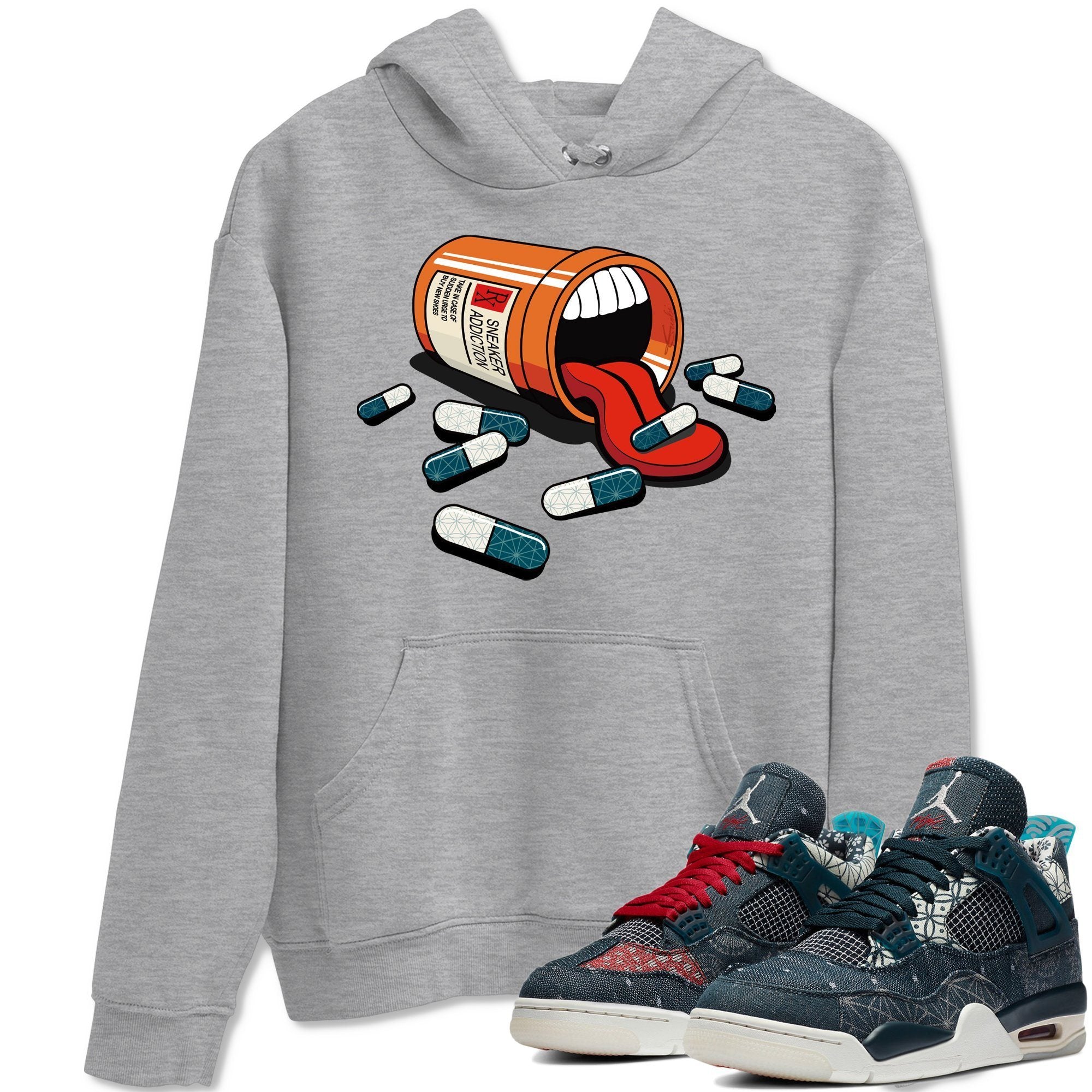 snkmatch Addiction Unisex Tops - Air Jordan 4 Deep Ocean