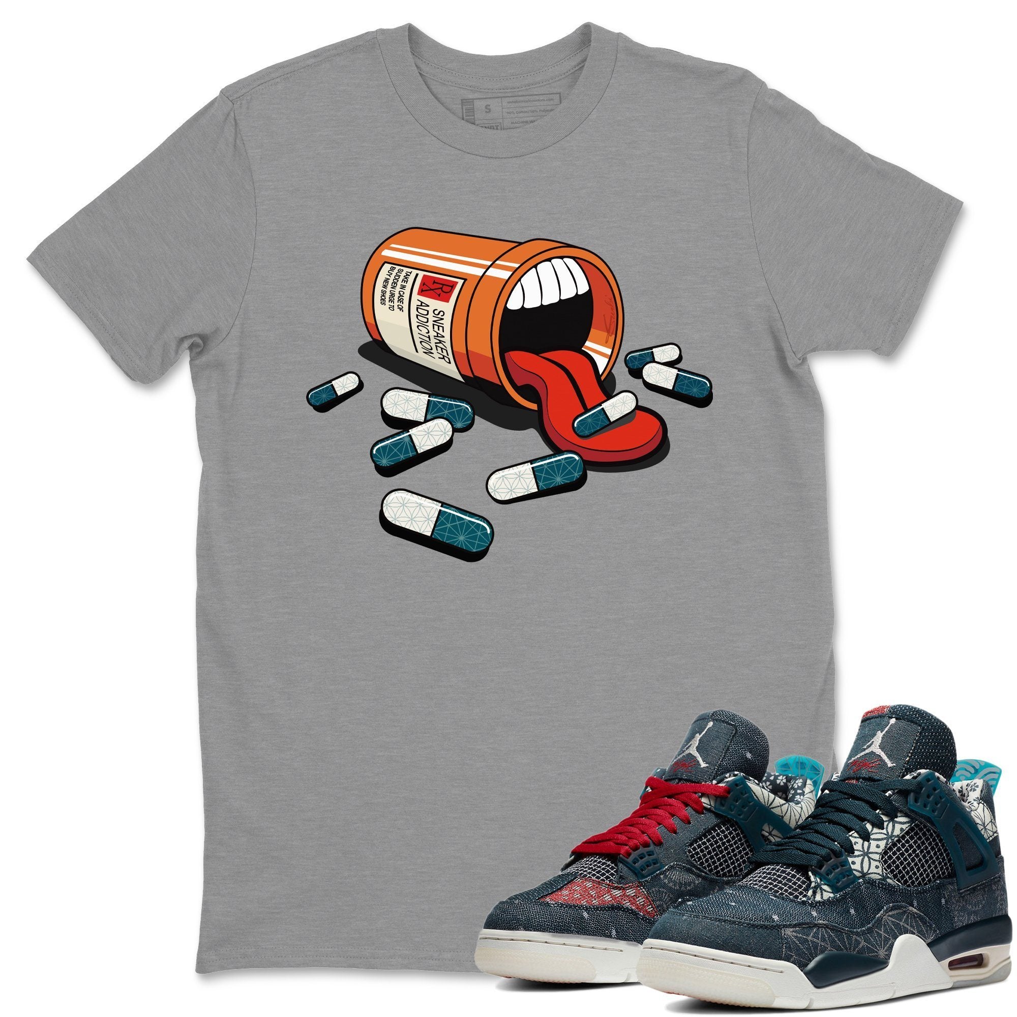 snkmatch Addiction Unisex Tops - Air Jordan 4 Deep Ocean