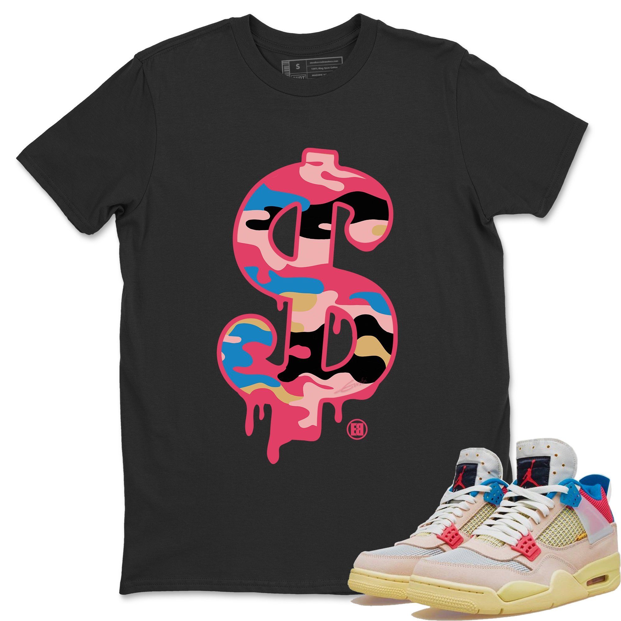 Dollar Camo Unisex Tops - Air Jordan 4 Union Guava Ice