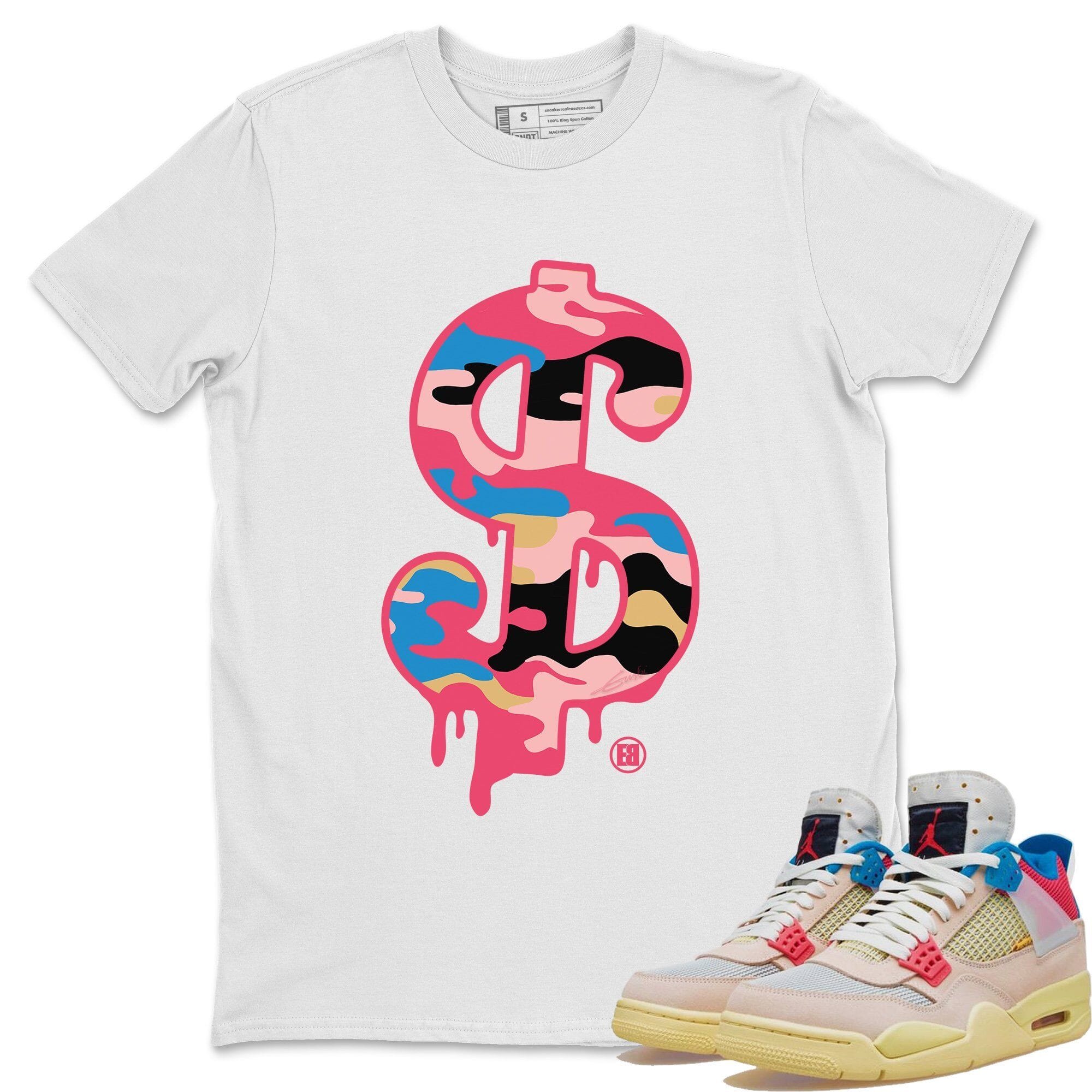 Dollar Camo Unisex Tops - Air Jordan 4 Union Guava Ice
