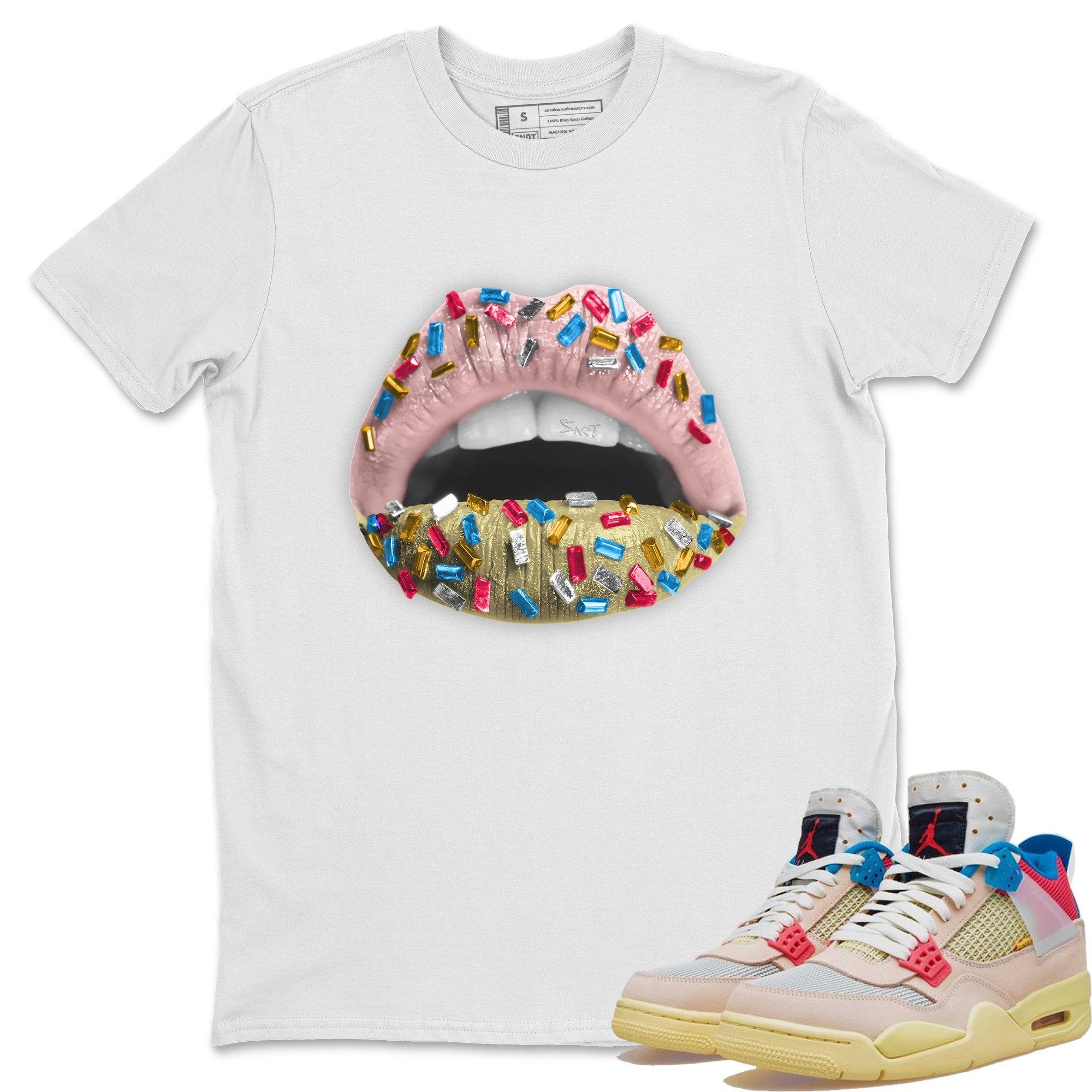 Lips Jewel Unisex Tops - Air Jordan 4 Union Guava Ice