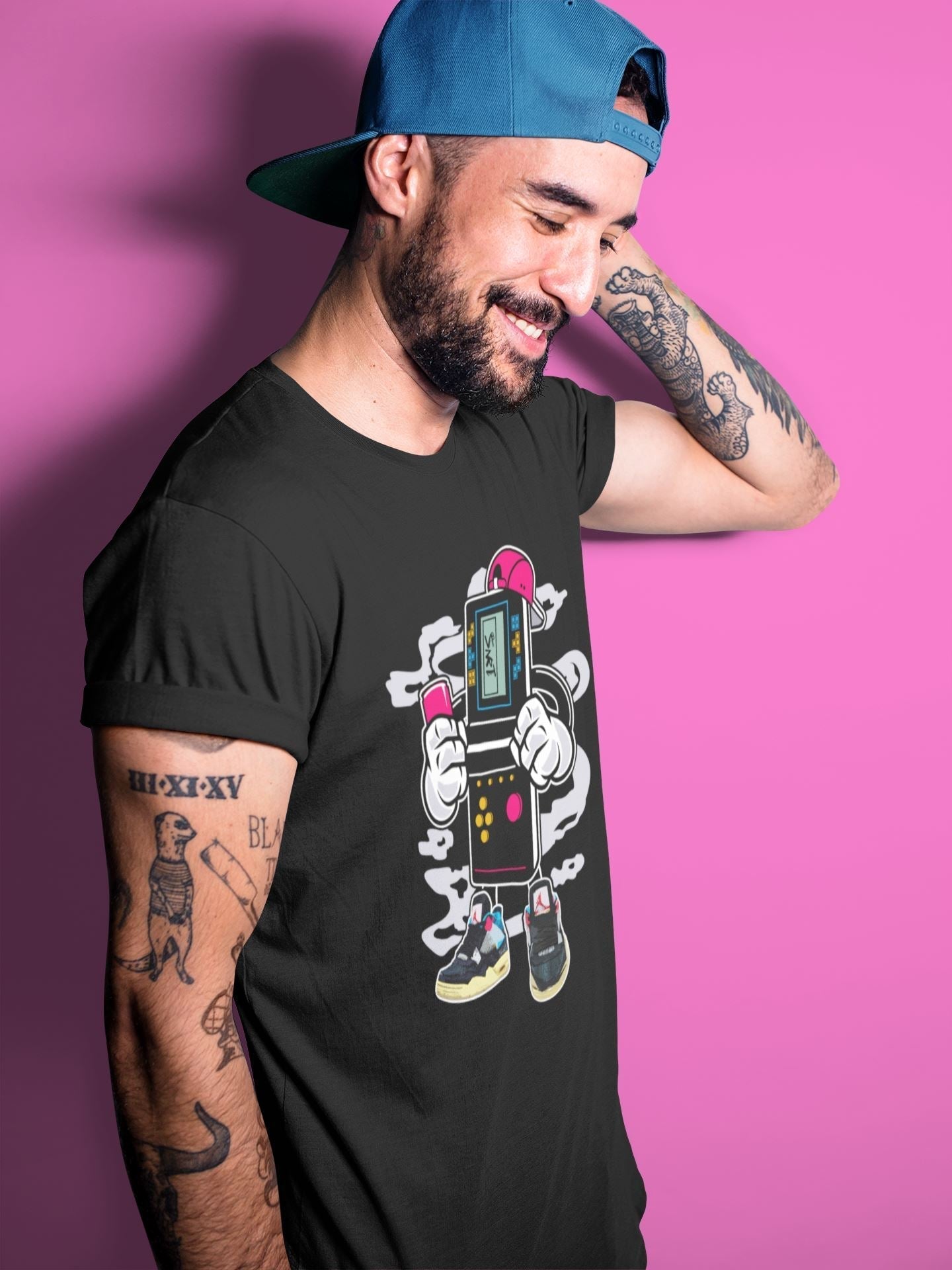 Game Boy Unisex Tops - Air Jordan 4 Union Off Noir