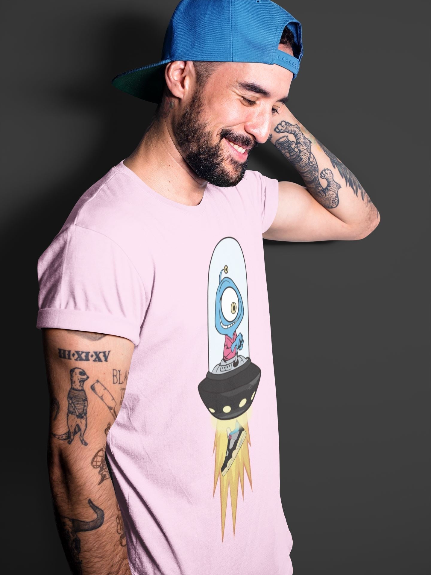 Alien Unisex Tops - Air Jordan 4 Union Off Noir