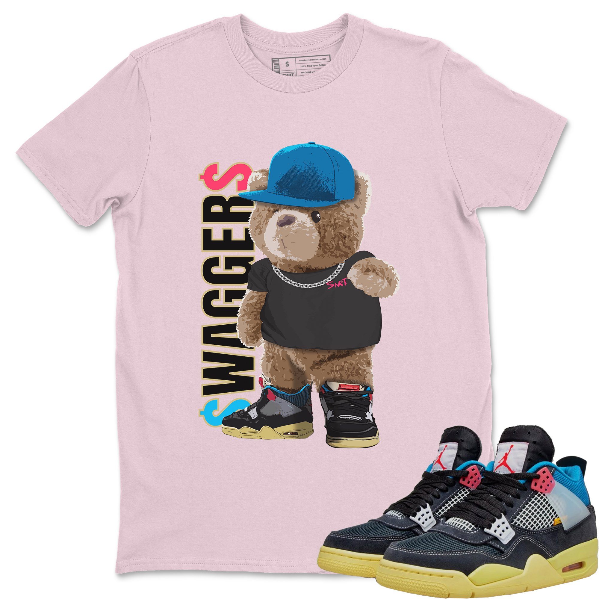 Bear Swaggers Unisex Tops - Air Jordan 4 Union Off Noir