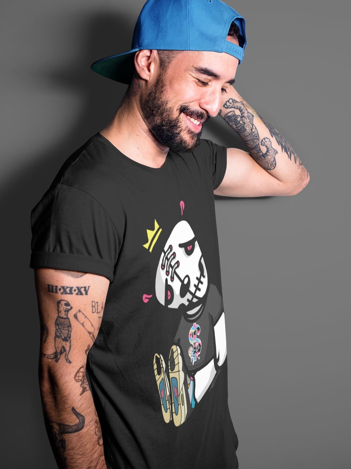 Dead Dolls Unisex Tops - Air Jordan 4 Union Off Noir