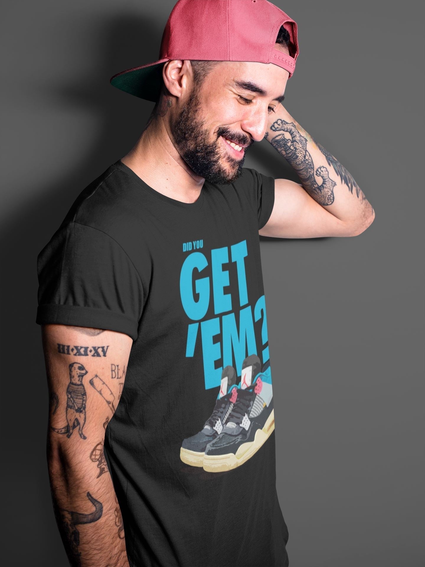 Did You Get 'Em Unisex Tops - Air Jordan 4 Union Off Noir