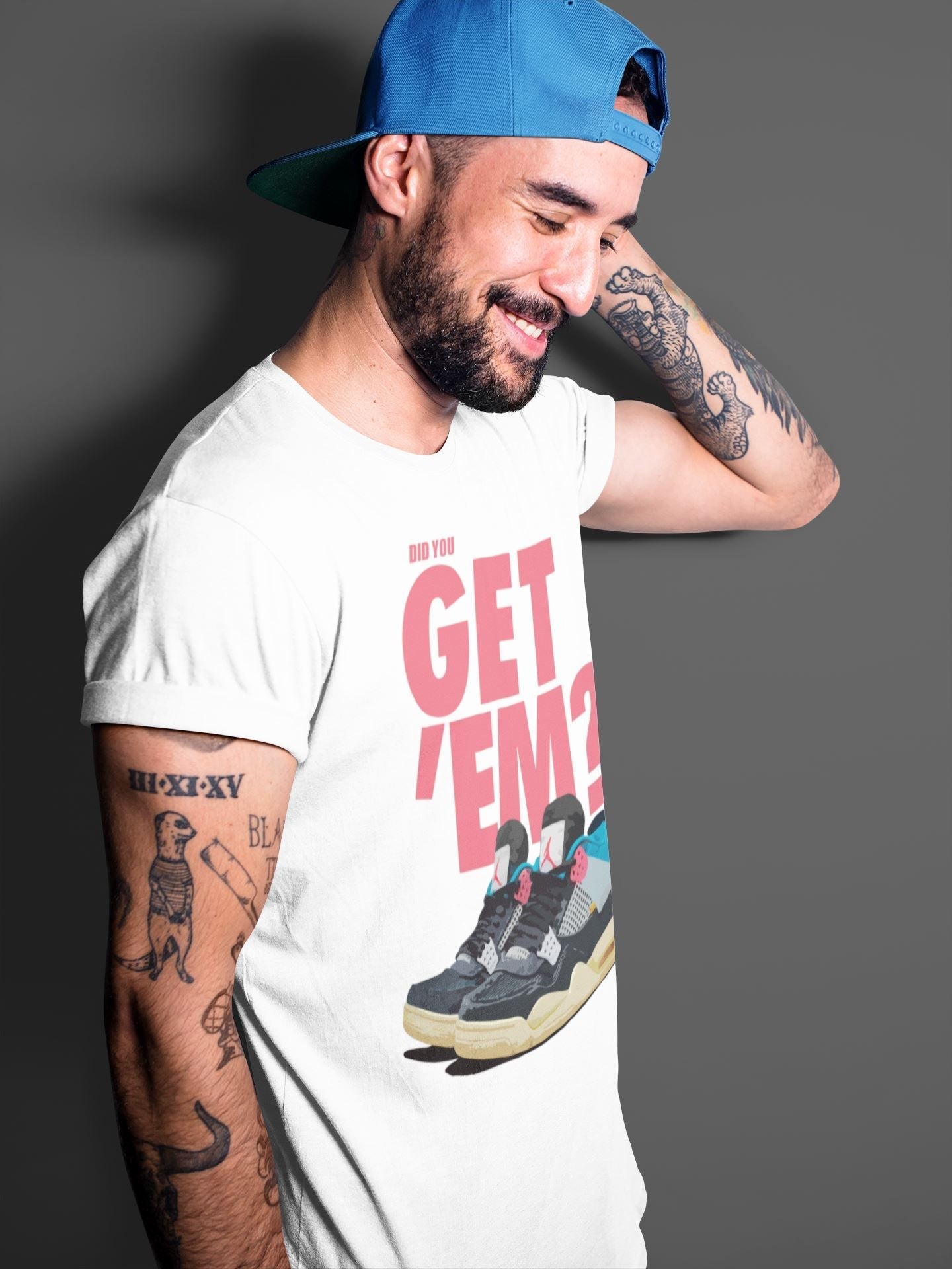 Did You Get 'Em Unisex Tops - Air Jordan 4 Union Off Noir