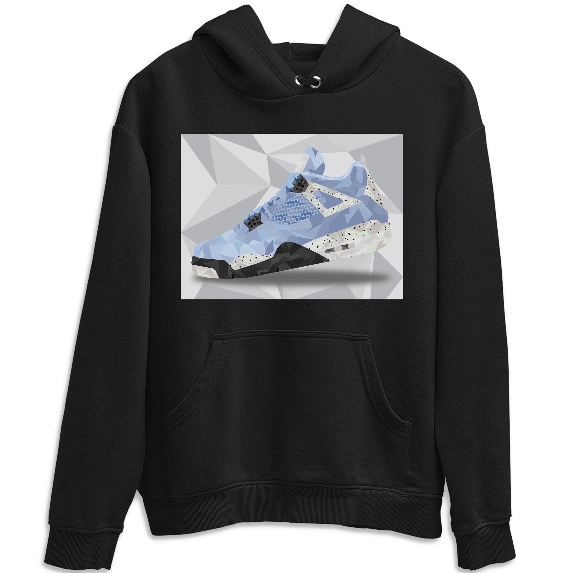 Shoe Polygon Unisex Tops - Air Jordan 4 University Blue