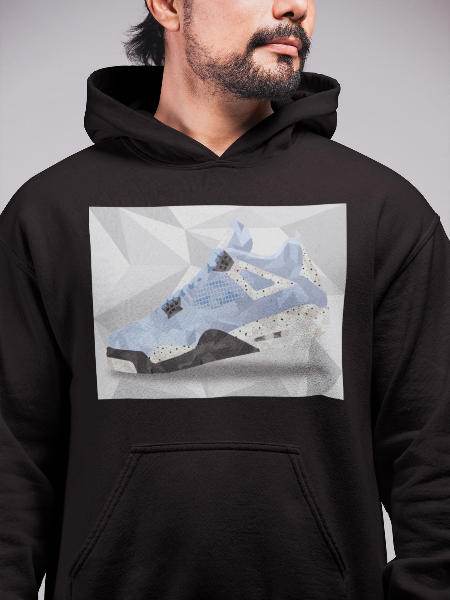 Shoe Polygon Unisex Tops - Air Jordan 4 University Blue
